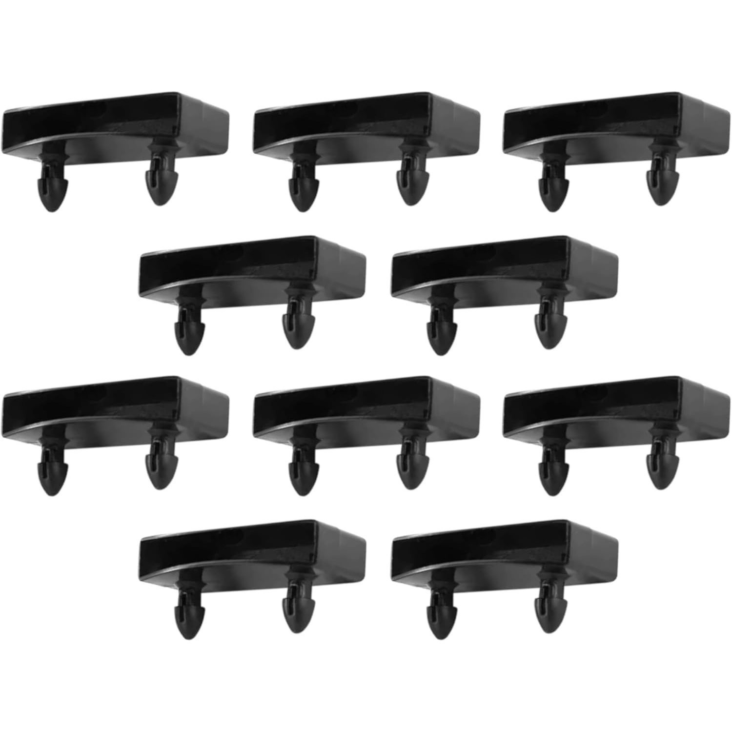 TEMU cyclingcolors 10x Embout Support Latte Simple 53x10mm à Plastique Noir pour Sommier Cadre Bois Lit Meuble