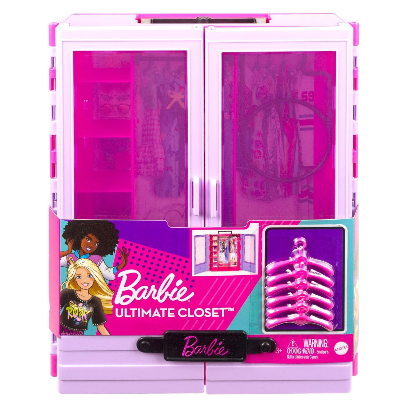 E-shop Mattel HJL65 - Barbie - Traum Kleiderschrank inkl. Kleiderbügel ohne Kleidung