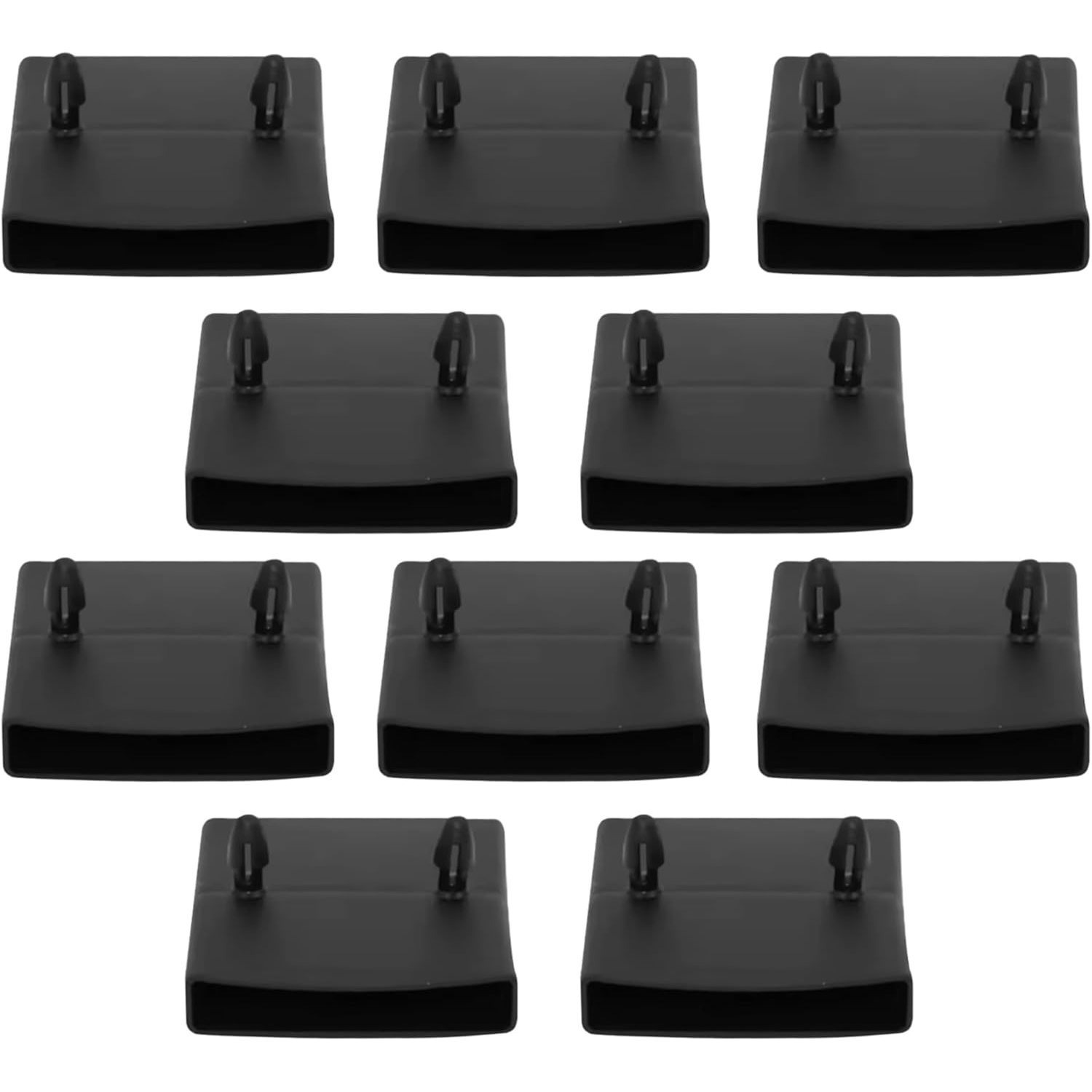 TEMU cyclingcolors 10x Embout Support Latte Double 53x10mm à Plastique Noir pour Sommier Cadre Bois Lit Meuble