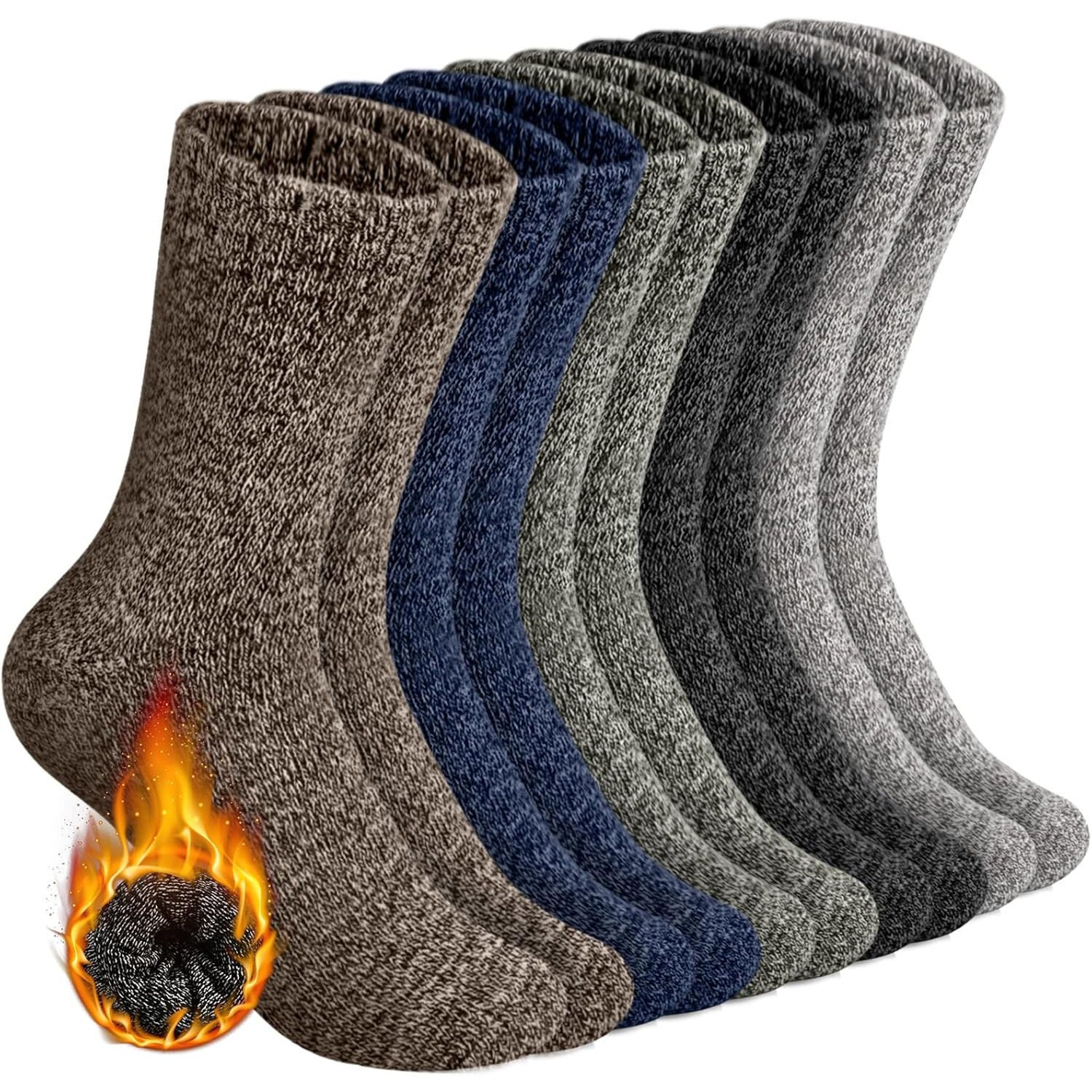 E-shop Wollsocken für Herren Damen, Thermosocken Wintersocken Atmungsaktiv Wandersocken Trekkingsocken Baumwollsocken Business & Freizeit Stricksocken