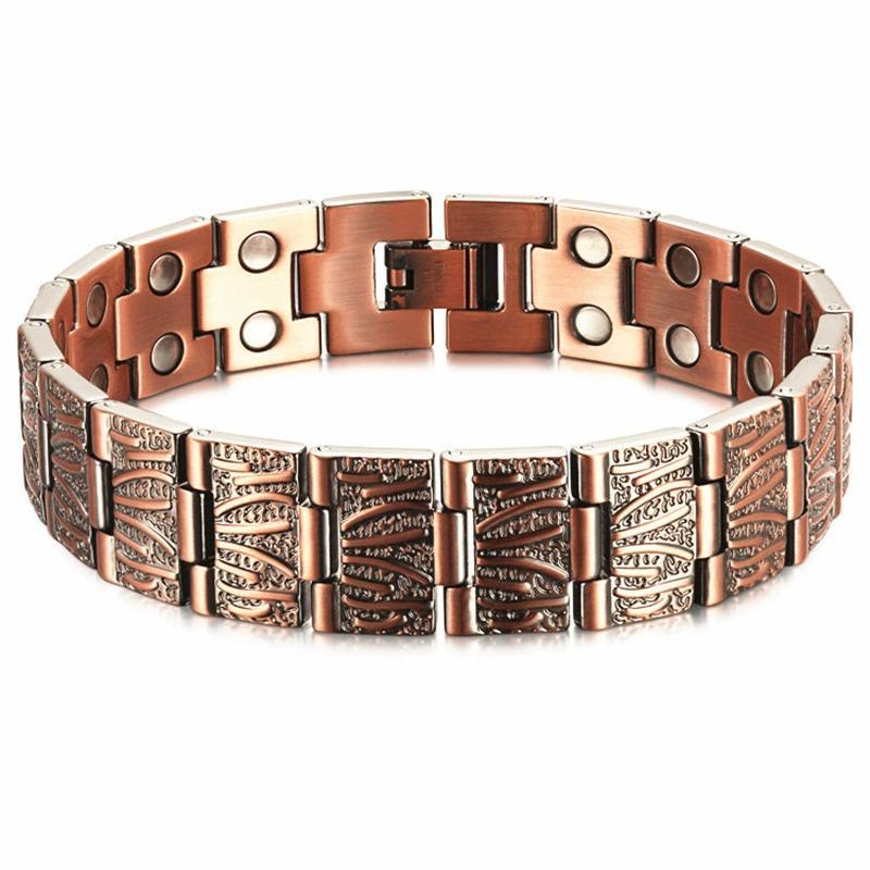 TEMU 1pc Copper Bracelet, Men's Bracelet, Jewelry Gift, With Adjustable Size Tool, Suitable For Men And Women, Fashion Bracelet, Handmade Jewelry,