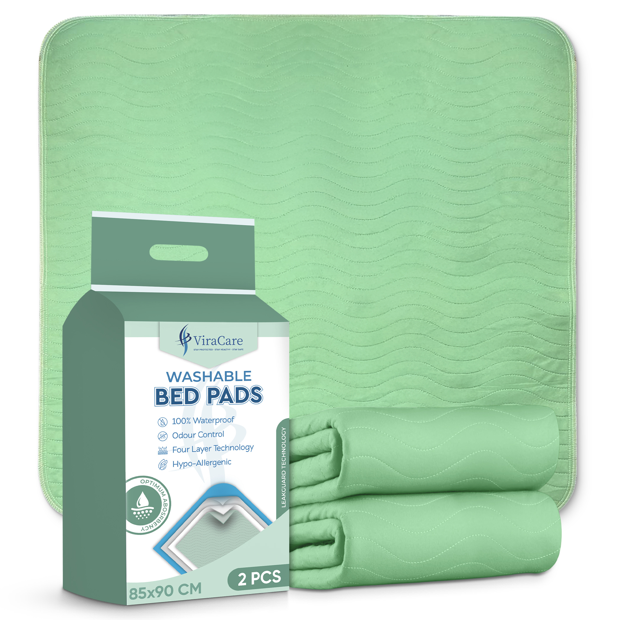 TEMU 2 X Washable Absorbent Bed Pads | Absorbent Bed Sheets | Without Tucks/flaps & | Absorbent Pads | (1 Pack Of 2)