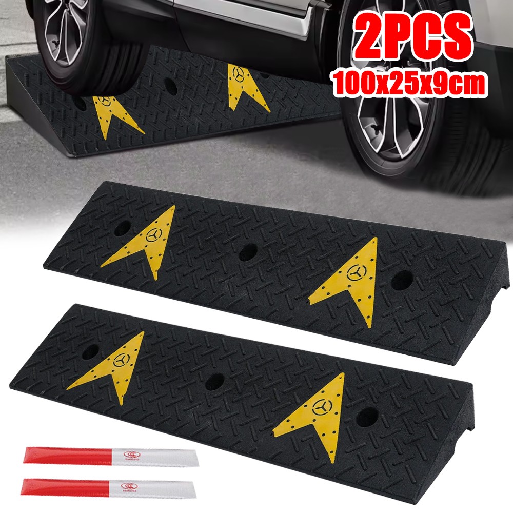TEMU 2x 100cm Long Heavy Duty Curb Ramps For Hgv Caravans Car Truck Garage Wheelchair