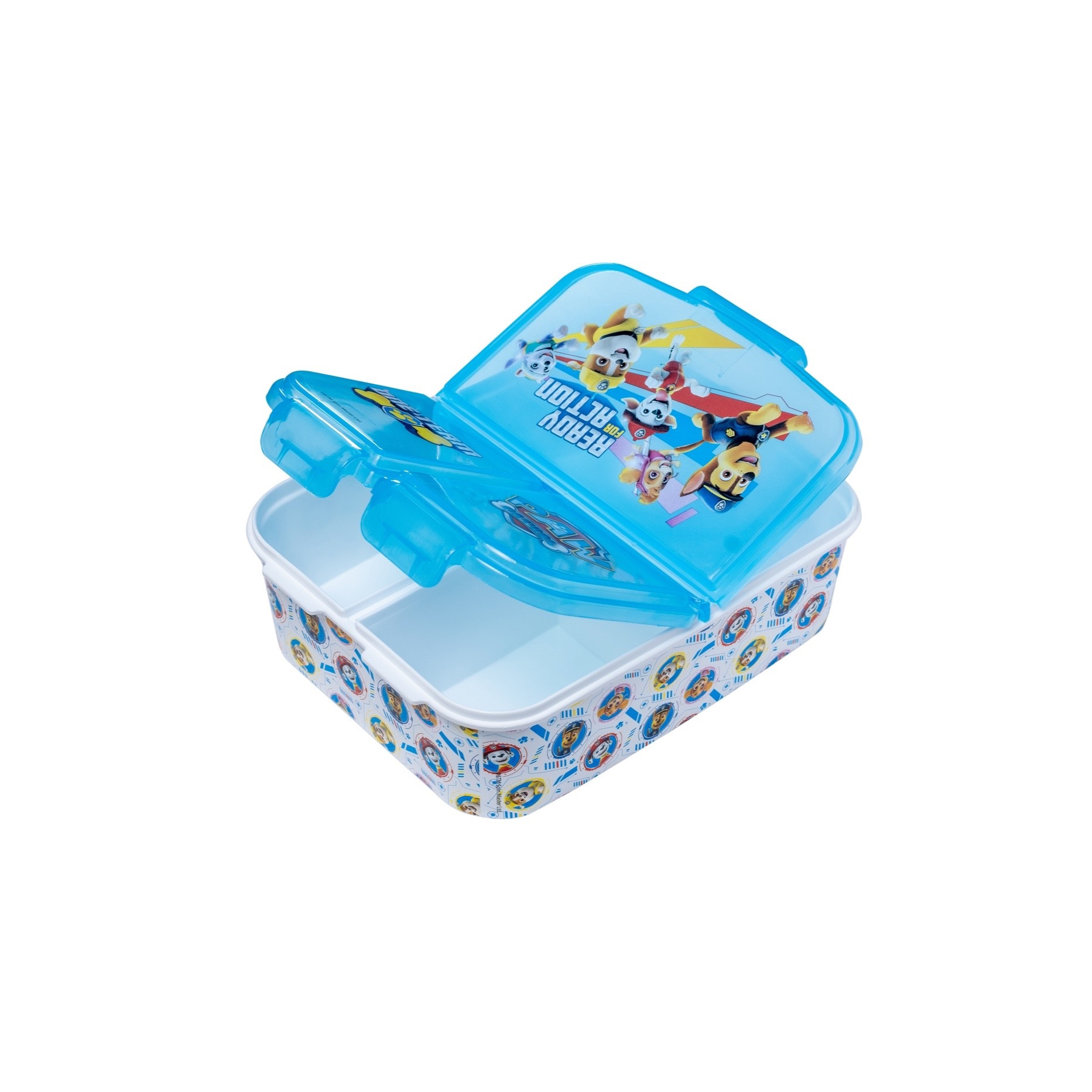 E-shop Paw Patrol Kinder Brotdose mit 3 Fächern | Lunchbox Frühstücksbox Vesperdose | Kunststoff | 18x13,5x5,5 cm | Paw Patrol Motiv | Lizenzartikel |