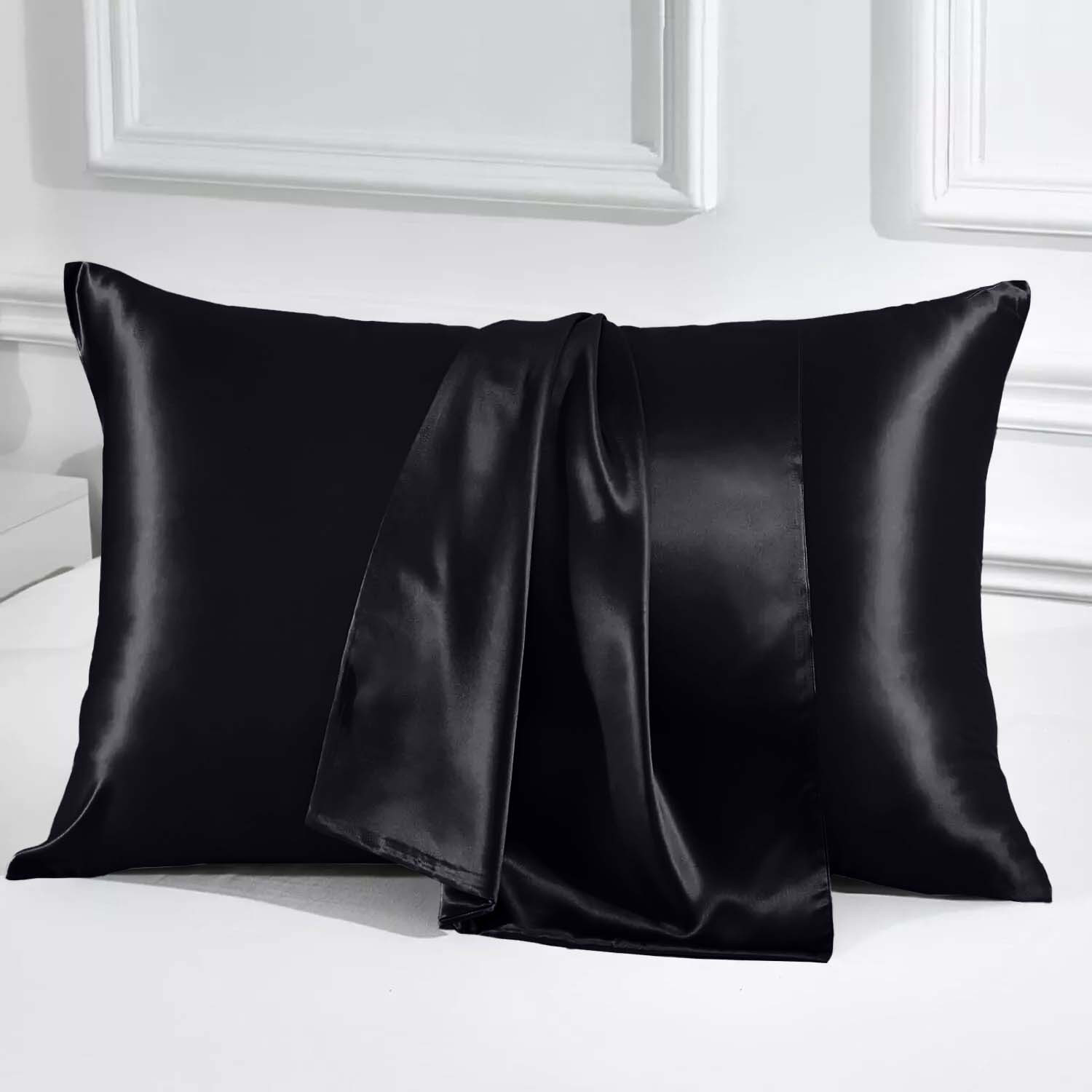 TEMU 2pcs Satin Pillowcases – Ultra Soft & Breathable, 50x75 Pillow Covers, Envelope Closure, Durable & Machine Washable, Perfect For Bedroom, In