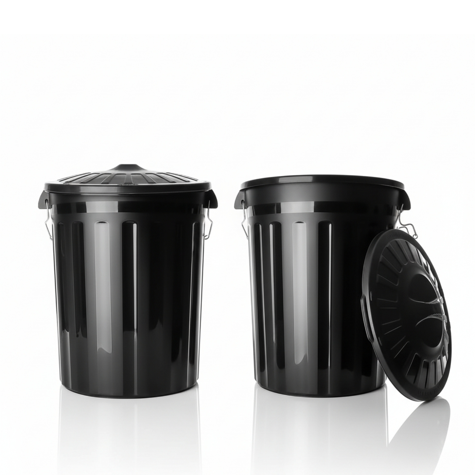 E-shop 2x Tonne mit Deckel je 80 Liter wetterfeste Universaltonne