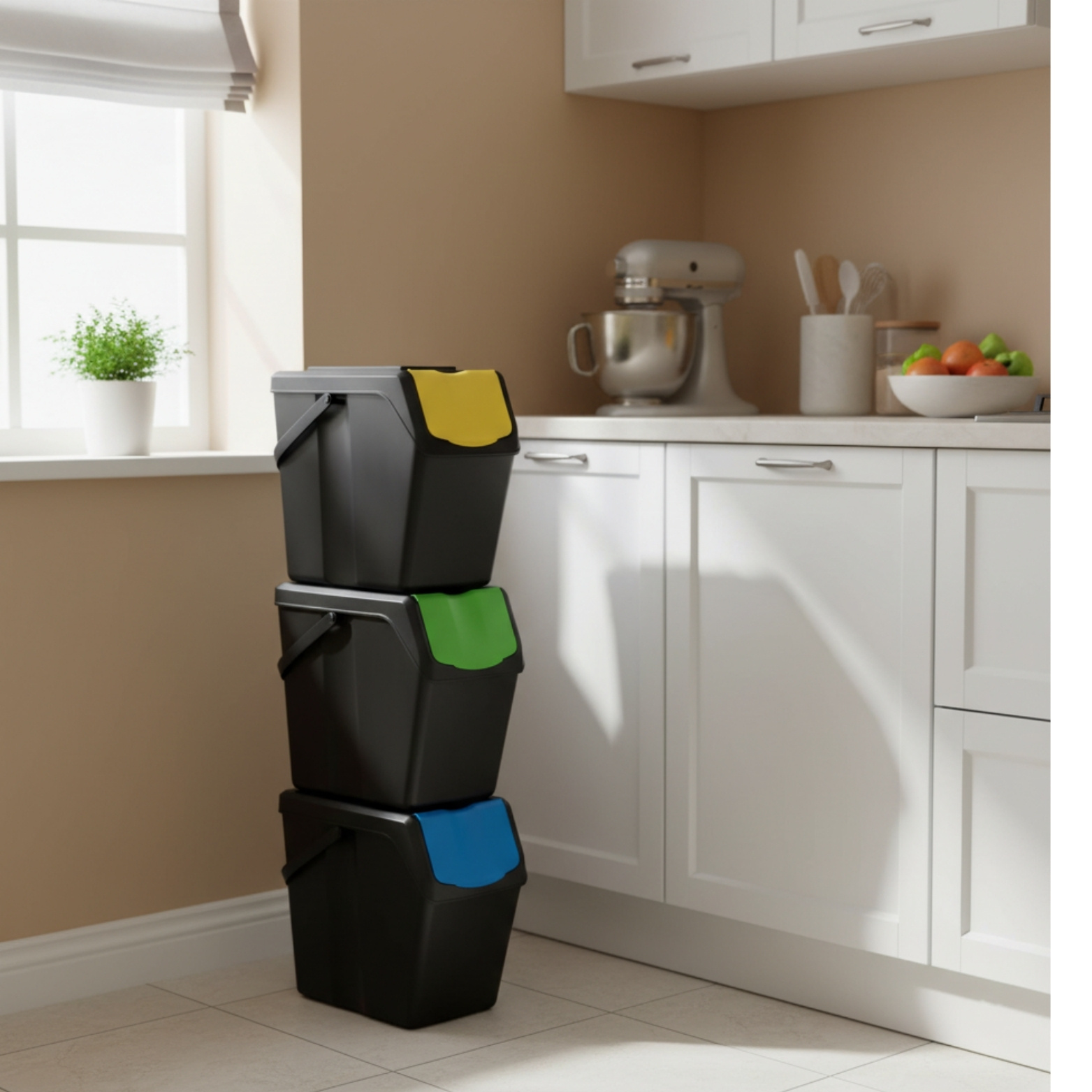 Stackable Trash Cans 3 X 25l