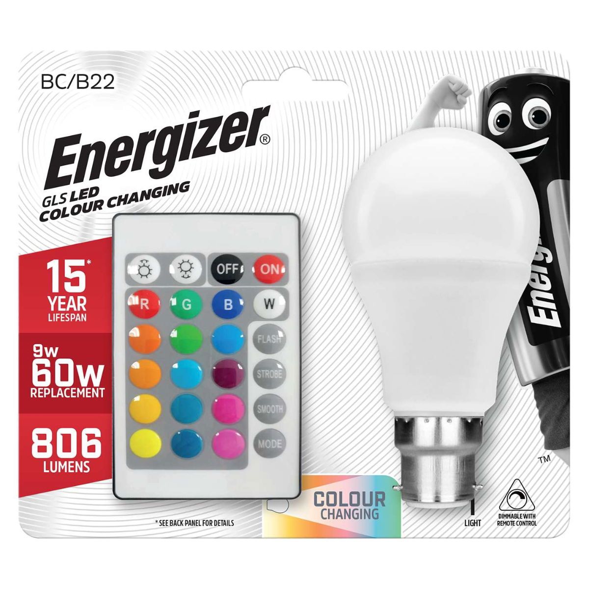 TEMU Colour Changing B22 Led Rgb+ Bulb 9w With Smart Remote Control 16 Colours & Warm White – Energy Saving Decorative Lighting For Home & Parties