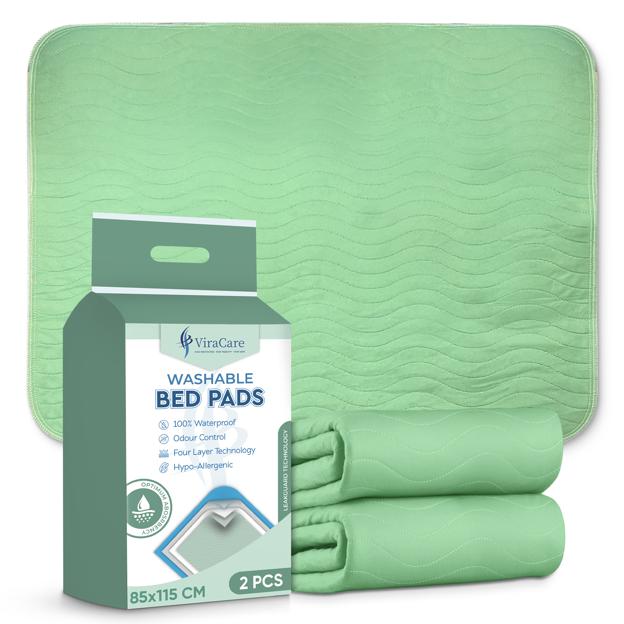 TEMU 2 X Washable Absorbent Bed Pads | Absorbent Bed Sheets | Without Tucks/flaps & | Absorbent Pads | (1 Pack Of 2)