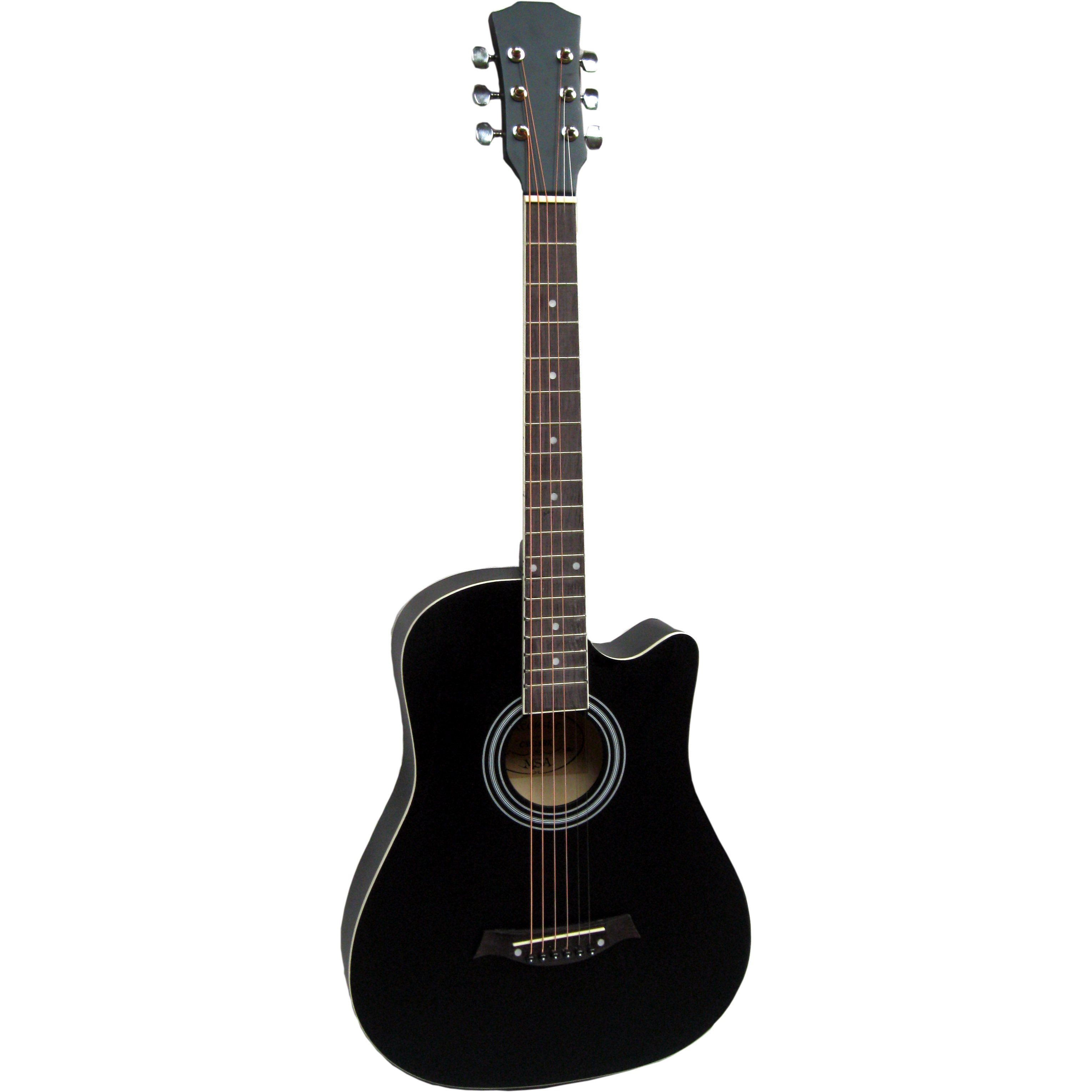 Image of Msa 38-inch Acoustic Guitar Concert Guitar Western Guitar Travel Guitar Matte Black