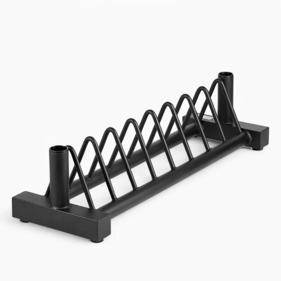 Standard Weight Plate Storage Rack with 45kg Cast Iron Plates & 5ft Barbell