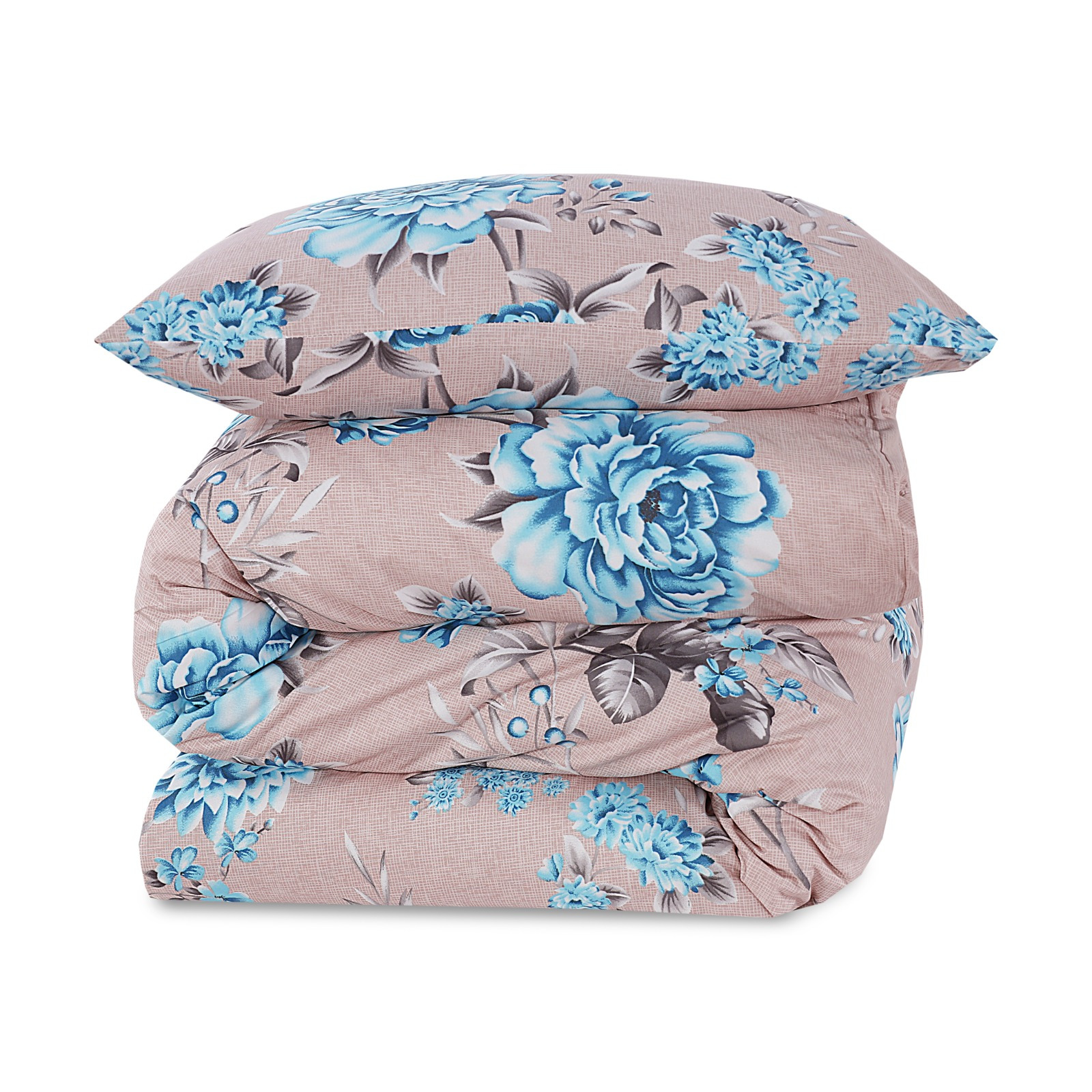 Adam Home 4pcs Printed MF Duvet Sets Complete Bed Set Unique Bedding Sets Printed Bed Set Microfiber Ultra Soft and Non-Allergenic Bedding Duvet Cover Set with Pillow cases