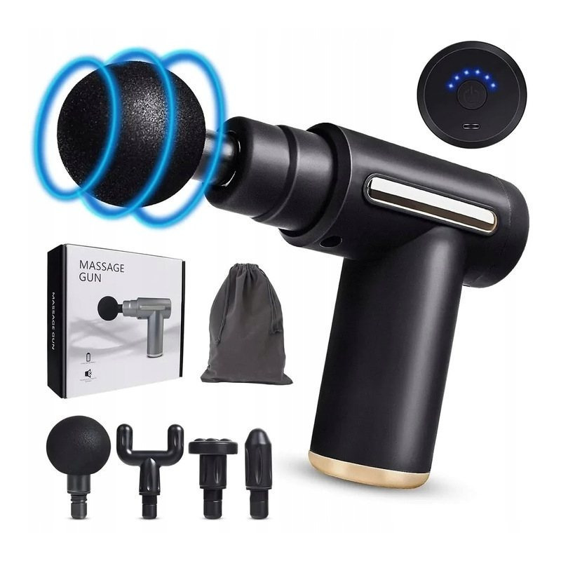 TEMU Muscle Massage Gun – Deep Back, Body And Foot Massage + Set Of Attachments, Massage Gun, Muscle Massager, Deep Vibrational Massage, Back Massage