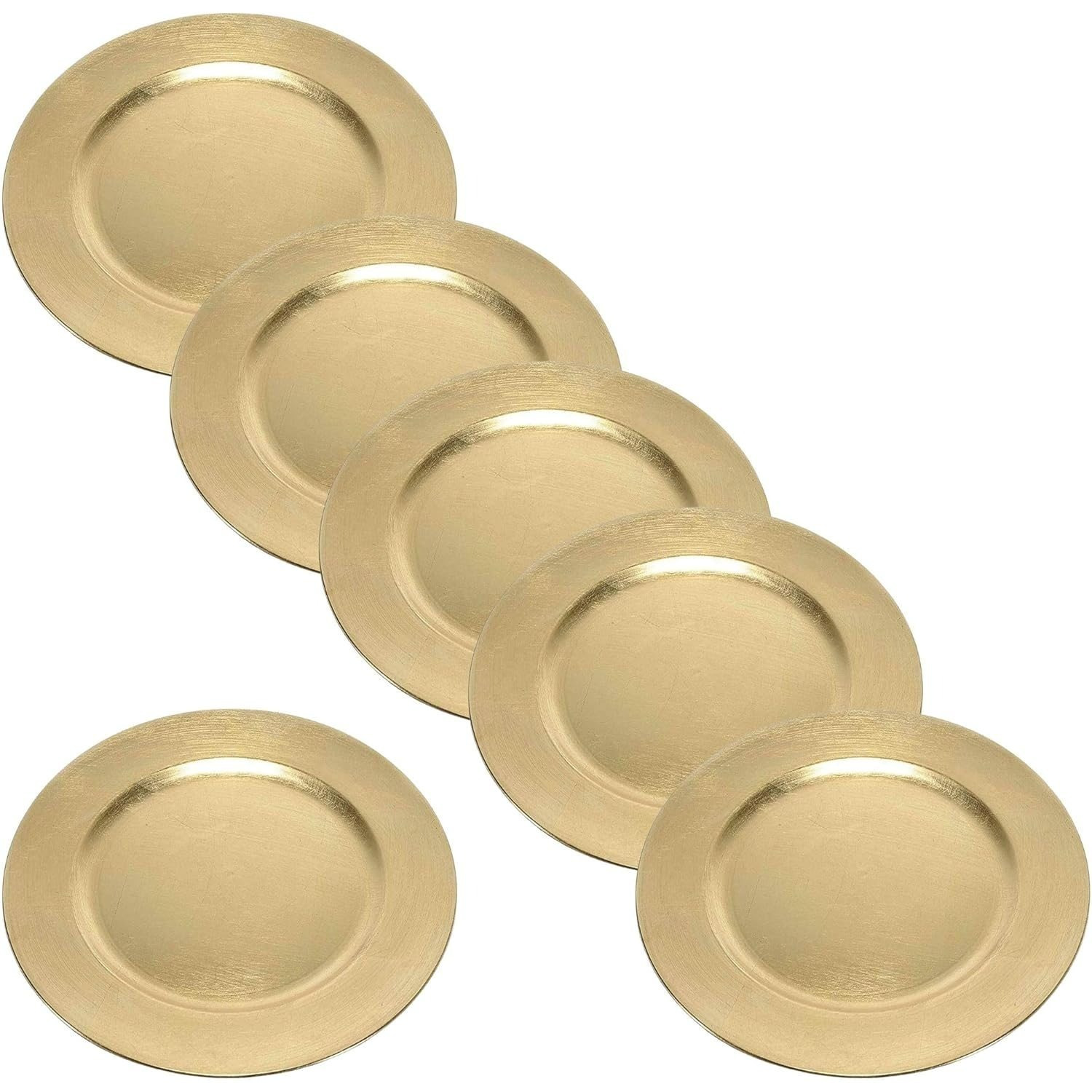 TEMU Cecaro Group Set 6 Sottopiatti Decorativi Oro - Eleganza per di Matrimonio, Feste e Natale - � 33 cm