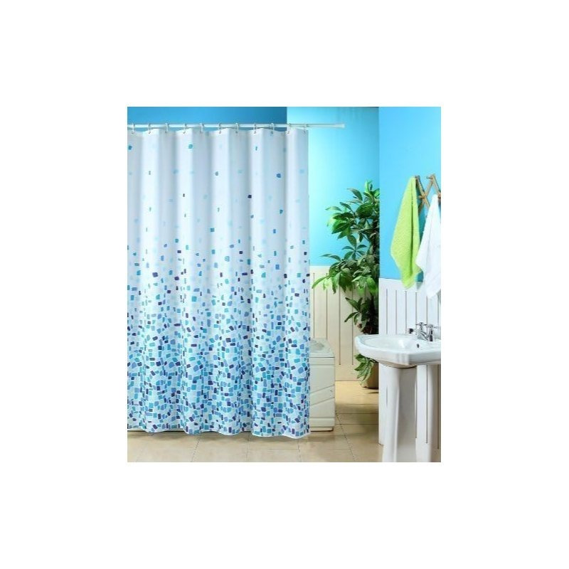 KAV Solid White Shower Curtain, 180 x 180 cm