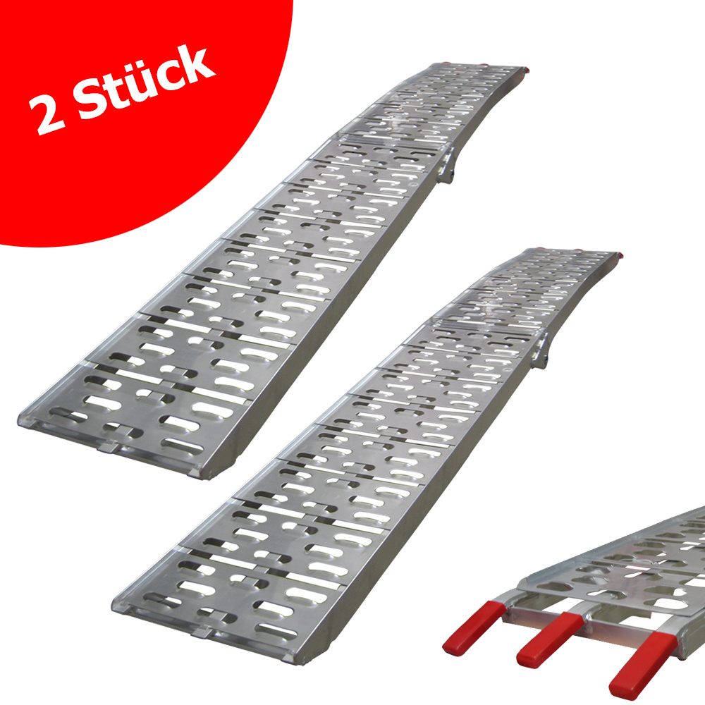TEMU 2x Foldable Aluminum Ramp, 680kg Capacity, Non-slip Surface, 226 X X 5cm, Includes Strap, Heavy-duty Motorcycle Ramp, Loading Ramp, Ramp, Lawn