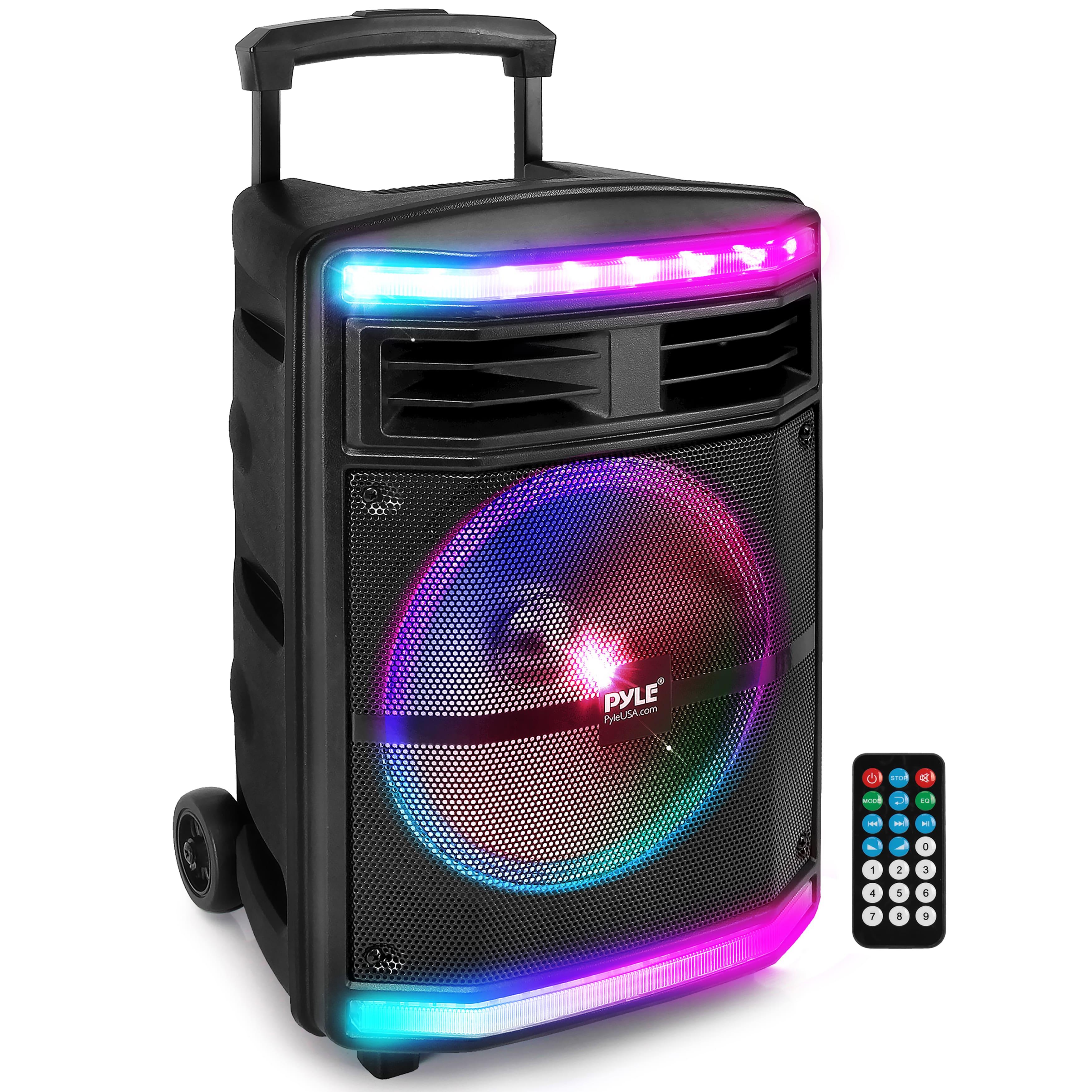 Image of - Bluetooth Speaker Large, Pa System, Music Box, Karaoke Box, 600w, 10" Subwoofer, Portable Music Boxes With Rechargeable Battery, Bluetooth Box With Party Lights, Mp3/usb