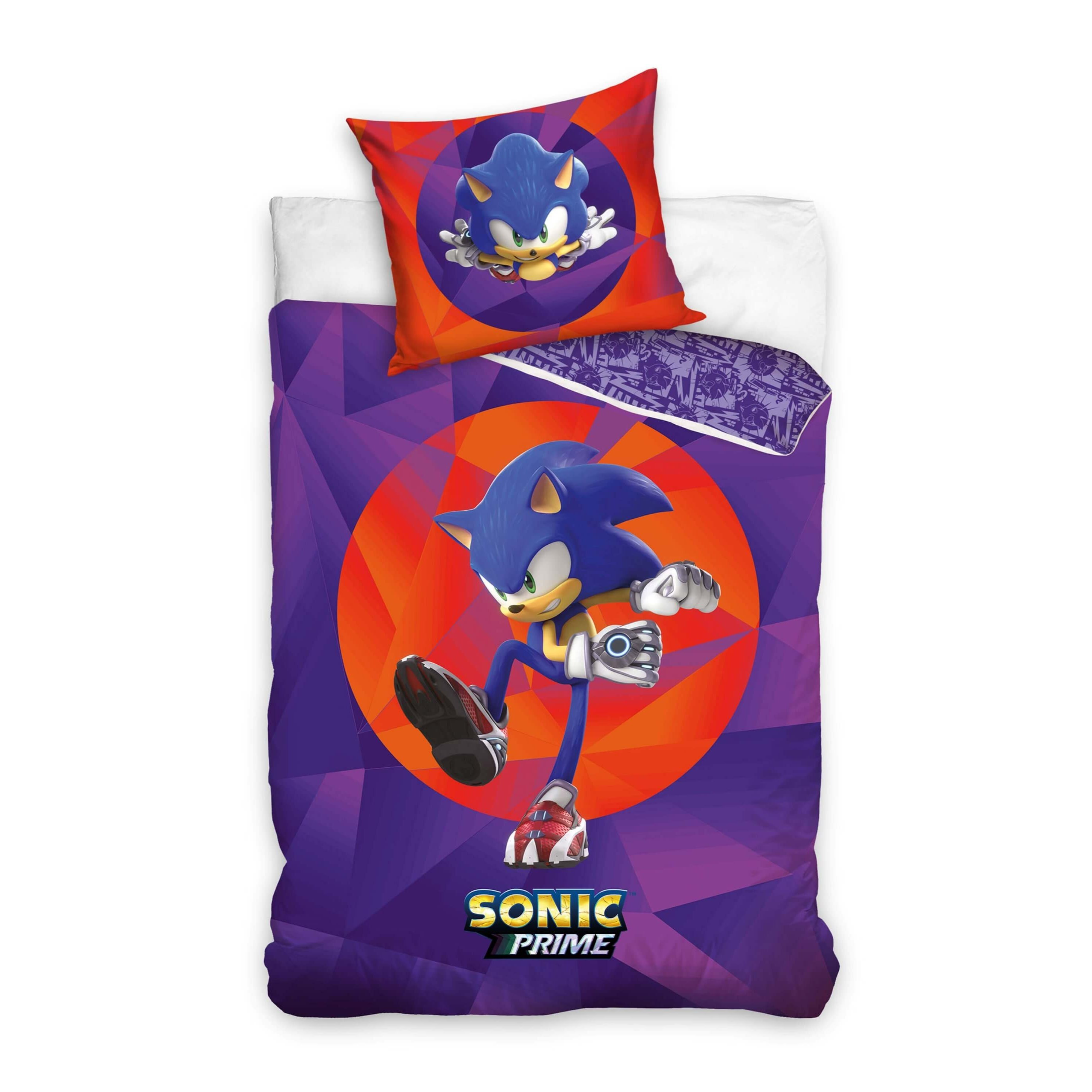 Image of The Hedgehog Reversible Bed Sheet Set For Kids Bed Sheet 135x200 Pillowcase 80x80 German Size 100% Fan Bedding Prime
