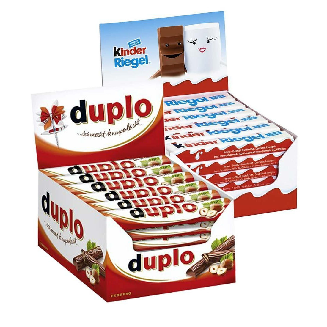 E-shop Ferrero Duplo Schokoriegel 40er (Inhalt: 40 x 1) und Kinder - Schokoriegel 36 (Inhalt: 36 x 1)