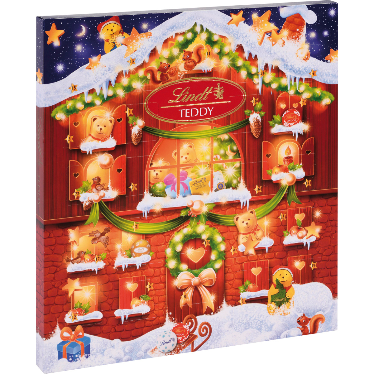 Image of Lindt Advent Calendar Small Teddy Bear Sweetens The Waiting Time 128g