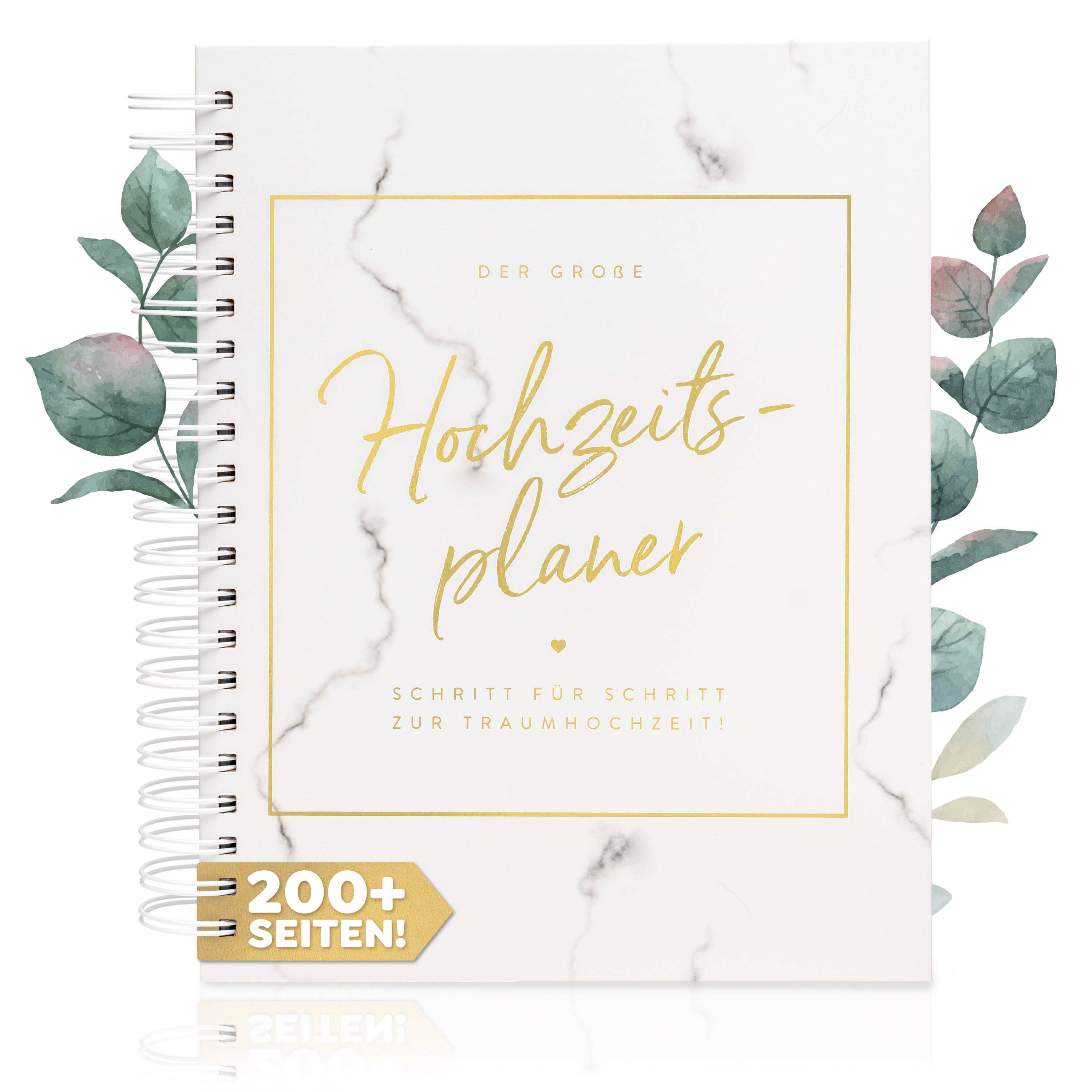 The Big Wedding Planner - German - Over 200 Pages - Organizer With Calendar - Wedding Book - Great Engagement Gift - Twivee