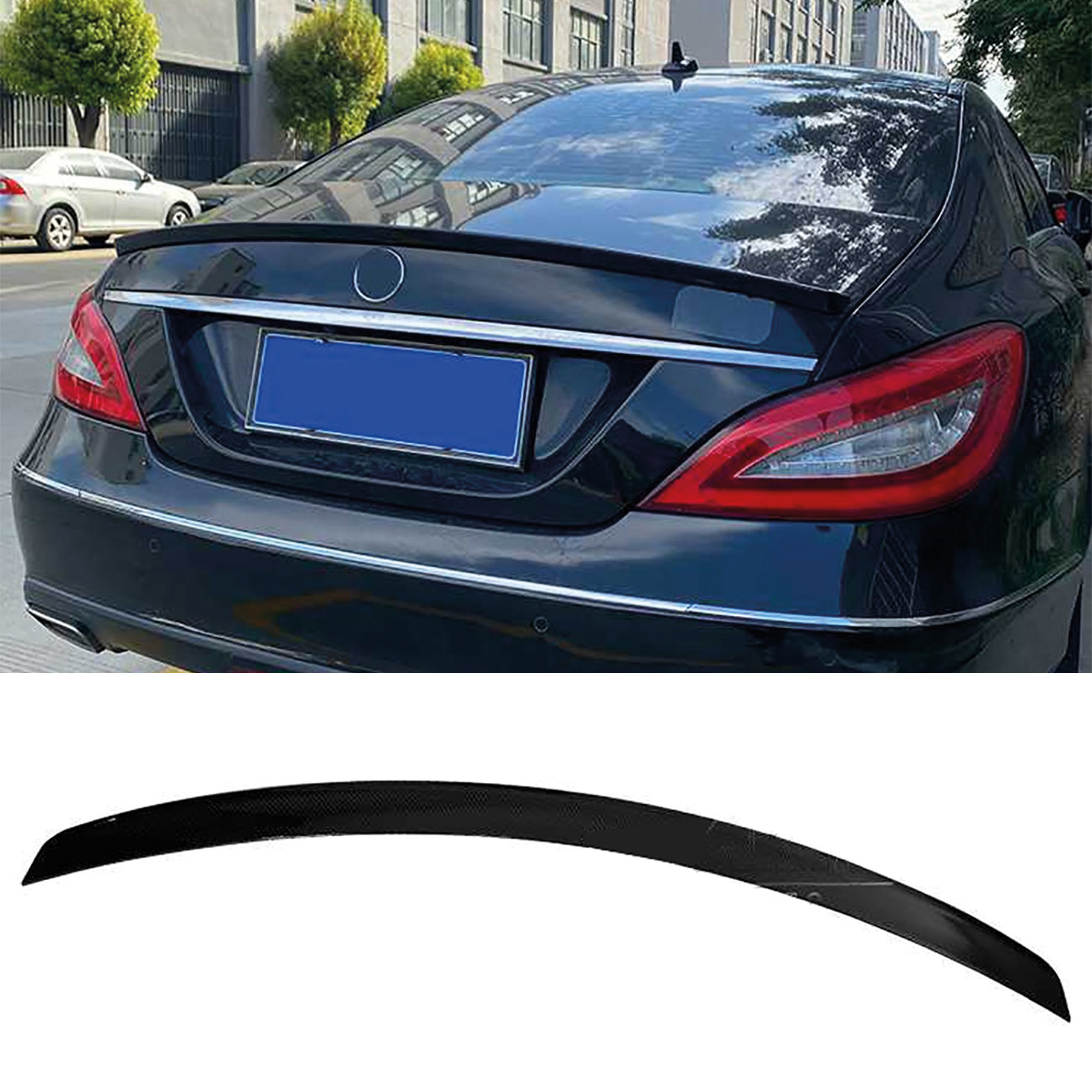 TEMU Rear Spoiler For Mercedes Cls W218 2012-2018 Rear Trunk Spoiler Gloss Abs Plastic Enhances & Style, Car Exterior Upgrade | Dynamic Design |