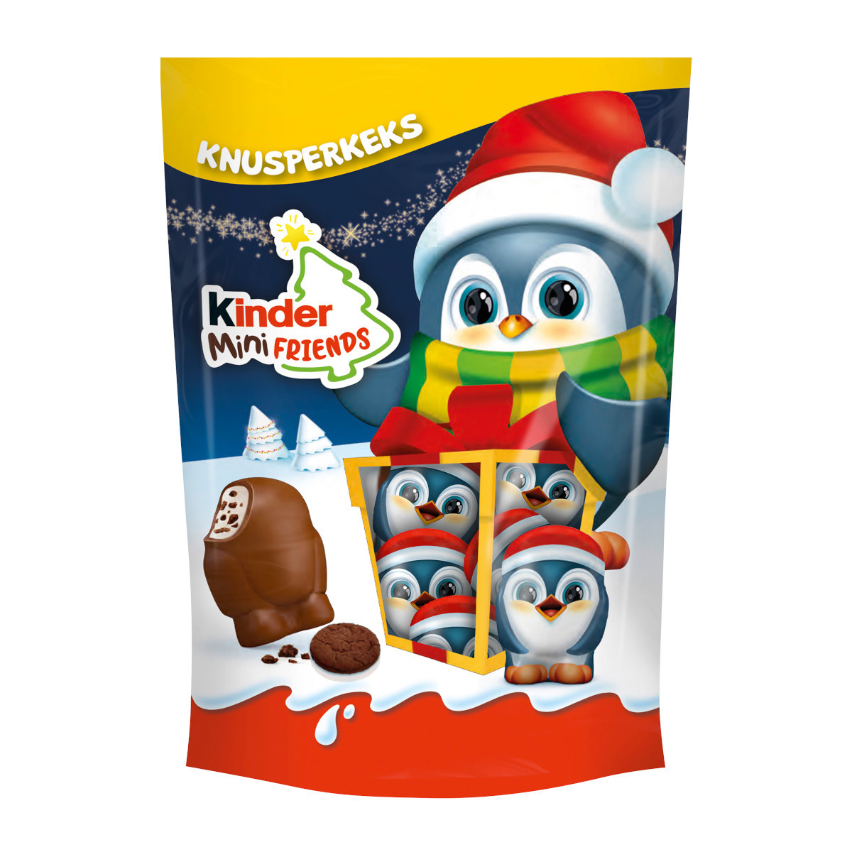 Image of Ferrero Kinder Mini Crunchy Biscuits With Soft Milk Cream Package 122g