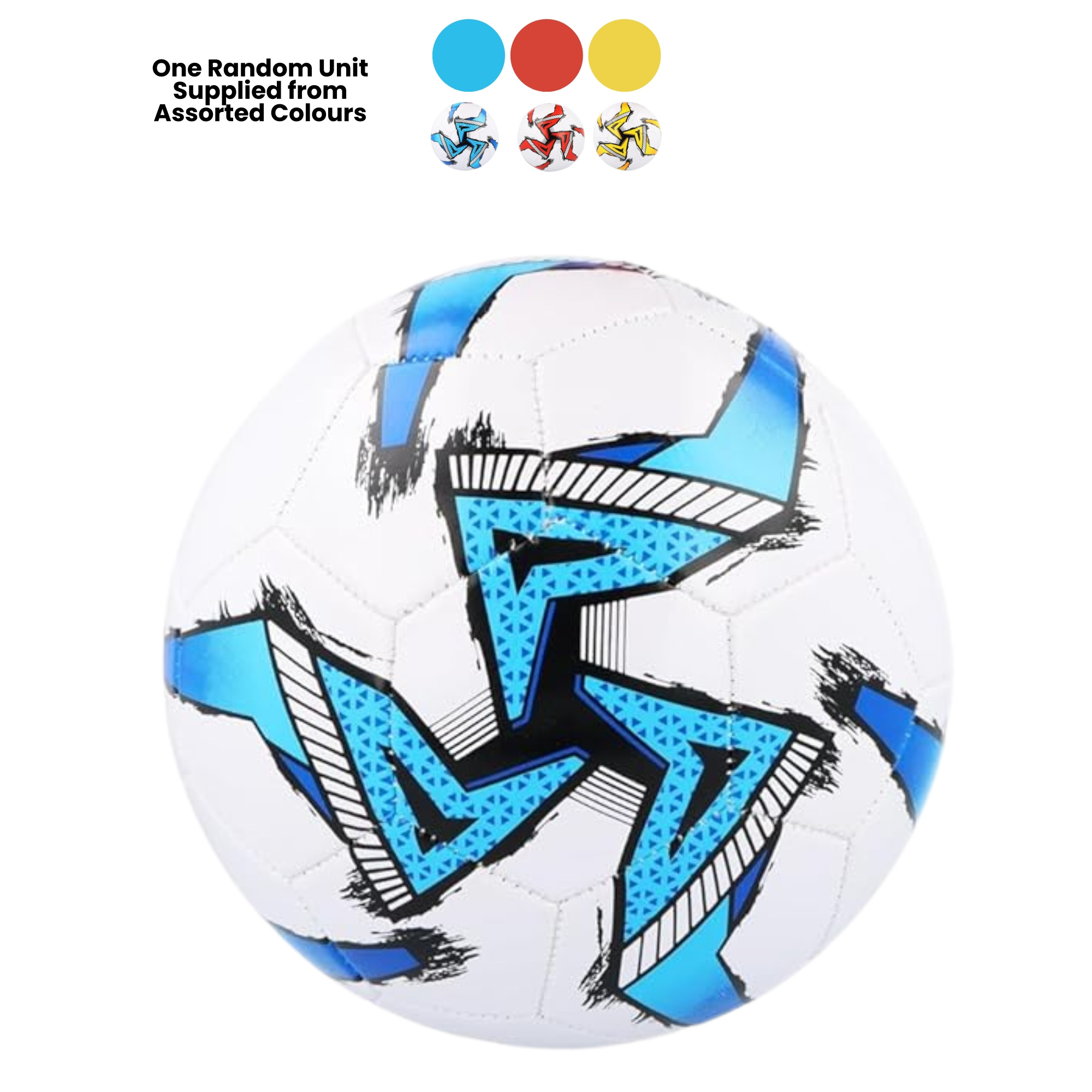 TEMU 1 X White Leather Stitched Football - 32 Panel Random Colour Stitched Football 270 Ball For Training, Kickabouts And - Standard Football Size 5