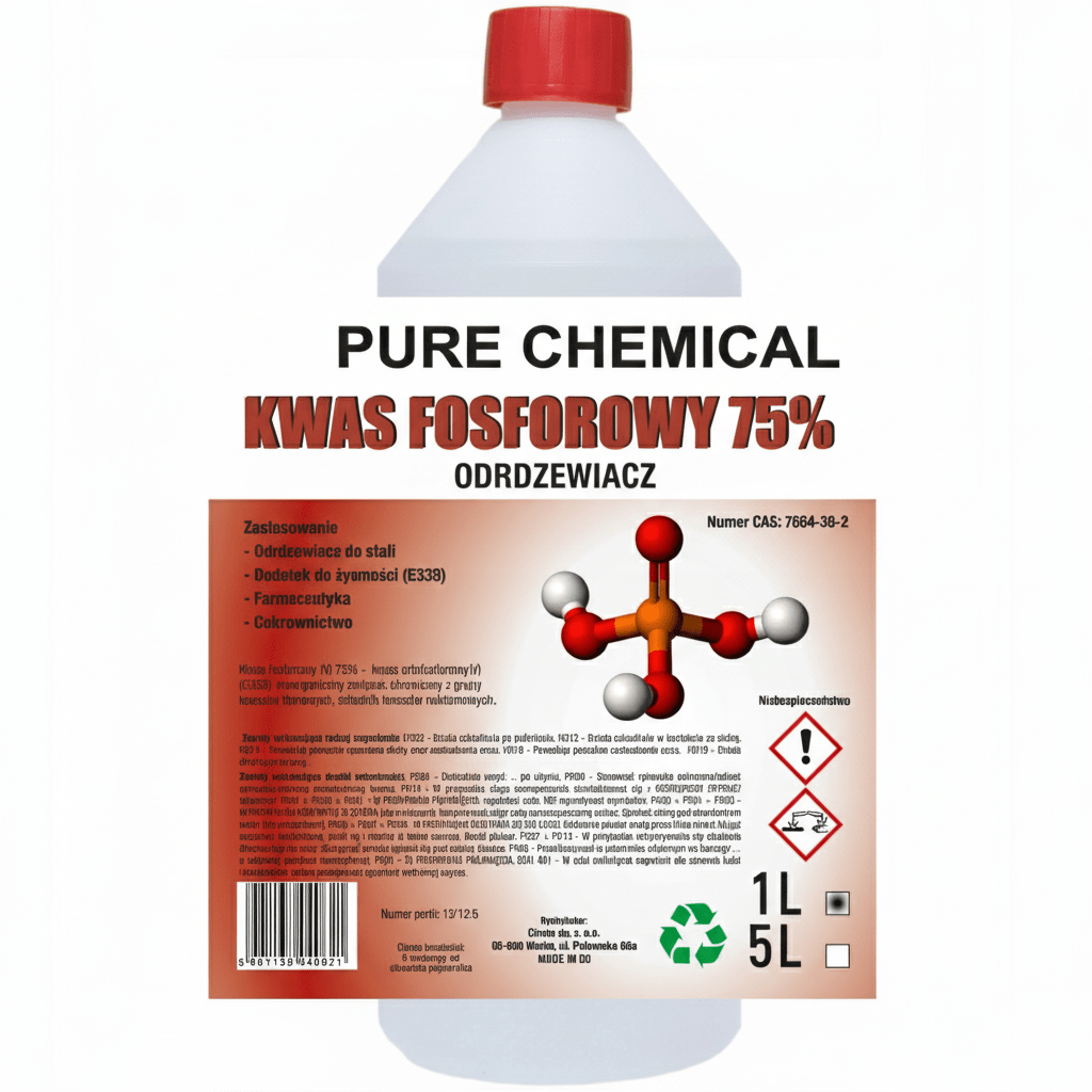 Image of Phosphoric Acid 75% 1l - Metal Rust Remover