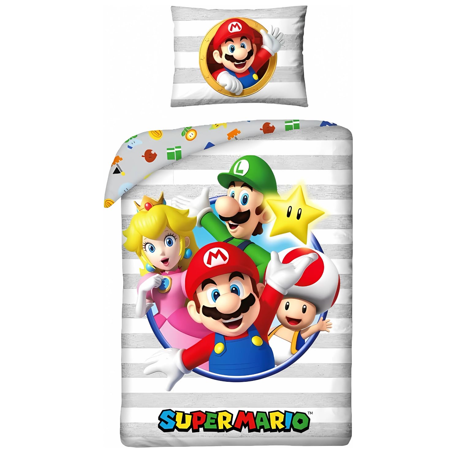 Super Bedding Set, Reversible Duvet Cover 140x200 Cm, Pillowcase 65x65 Cm (super Duvet Cover Set - B)
