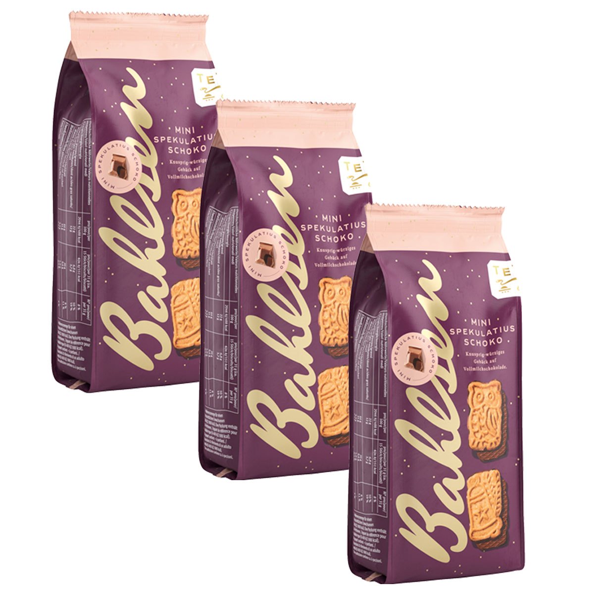 Image of Bahlsen Mini Chocolate Speculoos With Milk Chocolate 200g 3-pack