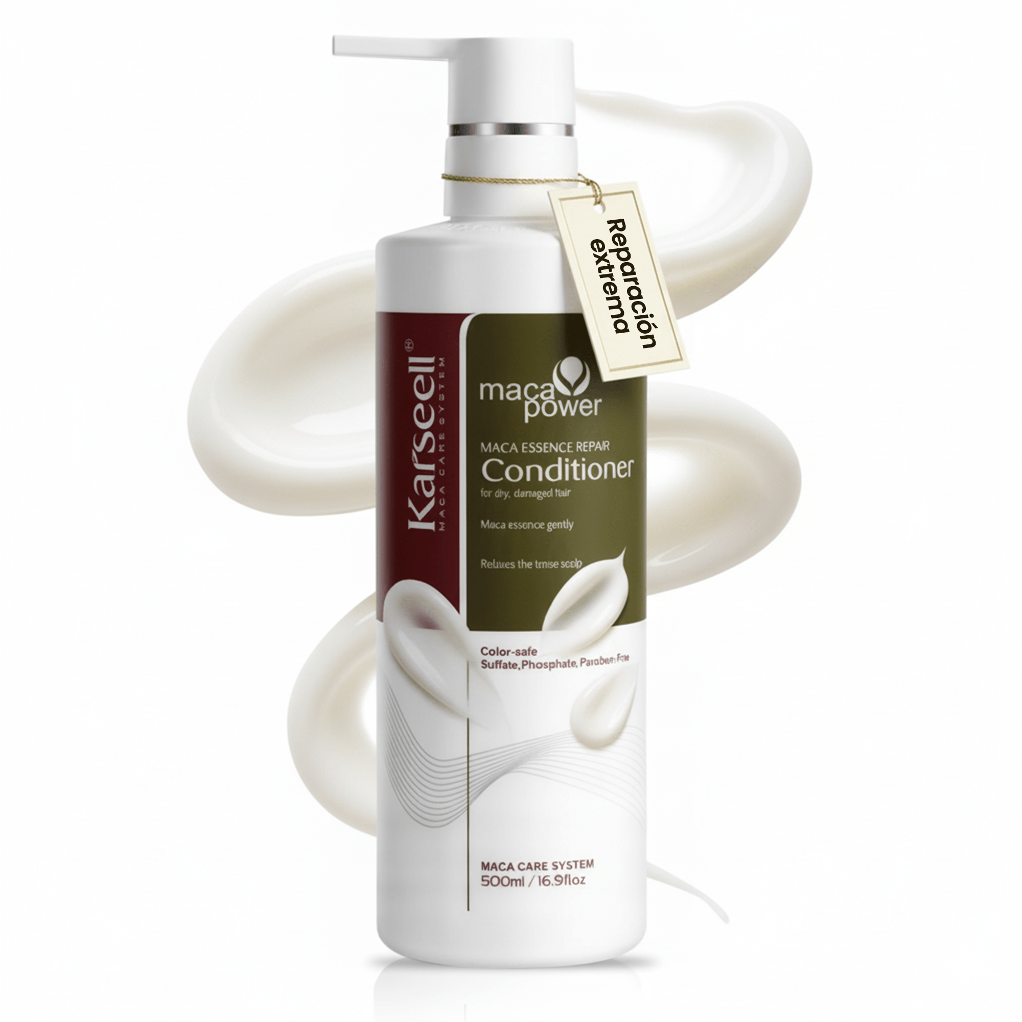 MACA CARE SYSTEM Profesionalni hidratantni regenerativni regenerator s hidroliziranim kolagenom, arganovim uljem i peruanskim ekstraktom Maca, dubinska nutricija, sjaj, glatkoća, protiv kovrčavosti, zaštita boje, za suhu, oštećenu, farbanu, obojenu, kemijski tretiranu kosu, bez sulfata, bez parabena, za svakodnevnu upotrebu, unisex, za sve tipove kose, ravna, kovrčava, tanka, gusta, jačanje i zdrav rast, 500 ml.