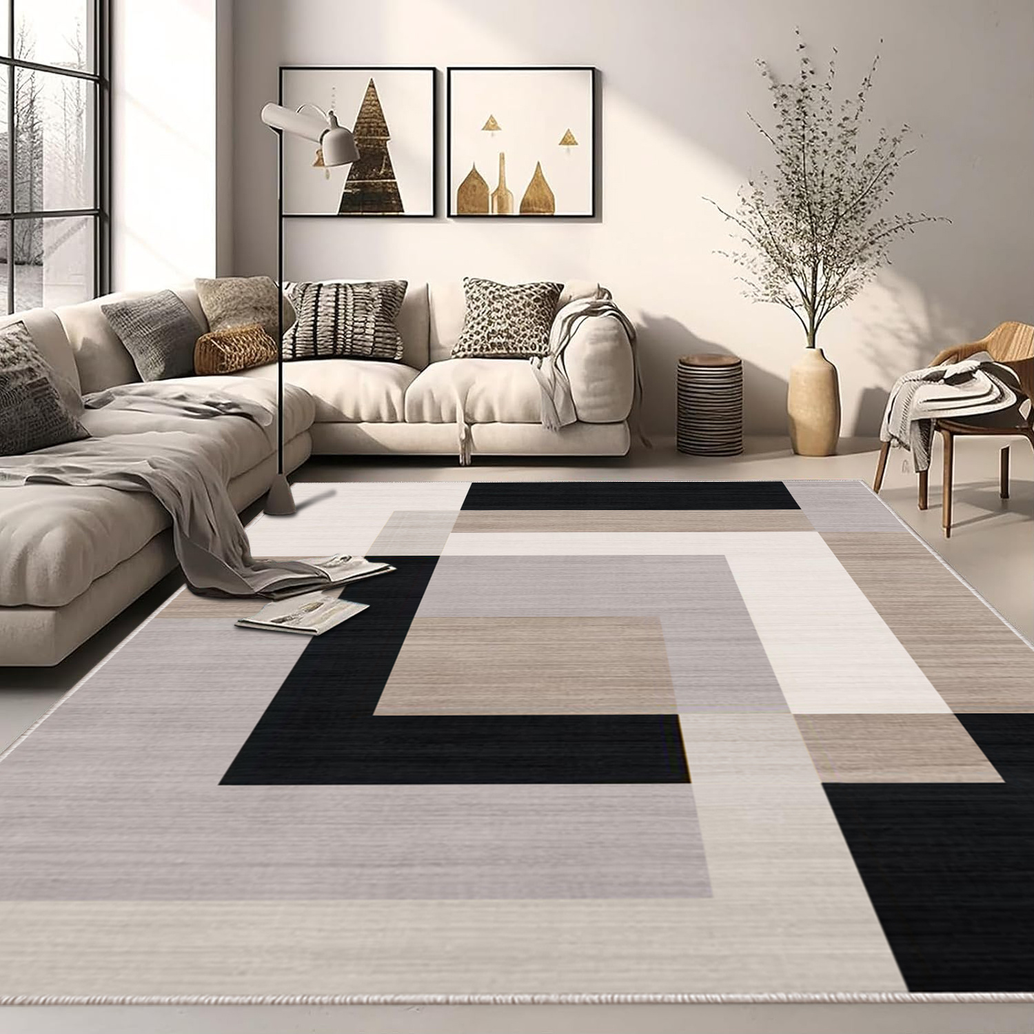 TEMU 1pc Premium Printed Rug – 100% Polypropylene, Design, & High Quality, Washable, Non-slip Mat, Perfect For Living Room, Bedroom & Home Decor,