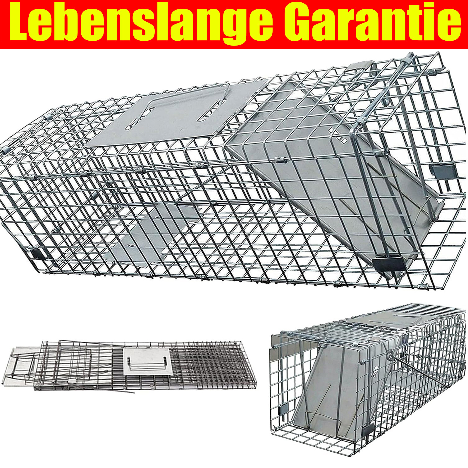 E-shop Ein-Tür-Tierfalle-Käfig für humane Fallenfänge und Freilassung, Fallenfänger für Innen- und Außenbereich