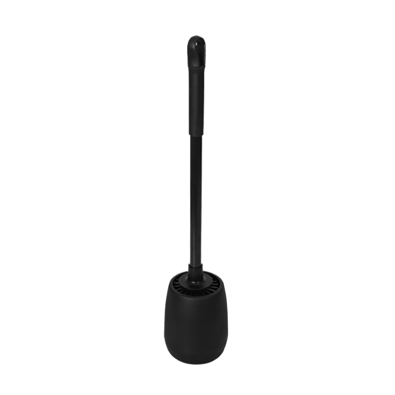 Silicone Toilet Brush With Water Drainage Container, Self-adhesive Holder, 10 Cm X 52.5 Cm
