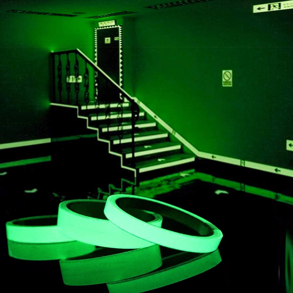E-shop 3 Stück Fluoreszierendes Klebeband | 15mm X 5Meter | Leuchtendes Klebeband | Selbstklebende Fluoreszierende Klebeband für Treppen Leitern