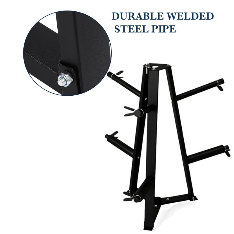 150kg Cast Iron Plates Set with Storage Rack & 5ft Barbell