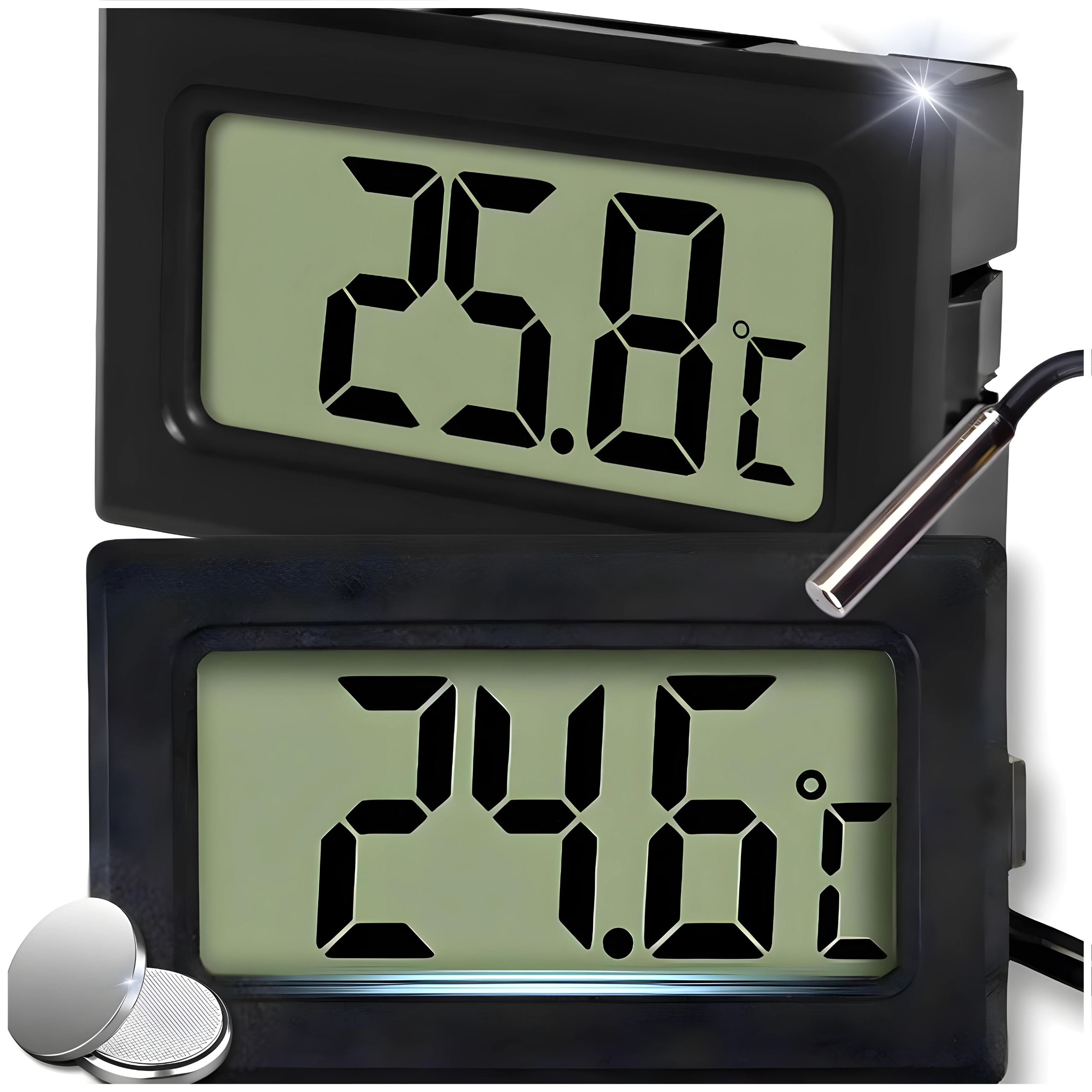 zdjęcie przedmiotu SONDA TERMOMETR LCD Z SONDĄ ELEKTRONICZNY CYFROWY DO AKWARIUM LODÓWKI ZAMRAŻARKI TERRARIUM INKUBATORA WODY POWIETRZA KABEL CZUJNIK TEMPERATURY CYFROWY WYŚWIETLACZ LCD TERMOMETR ELEKTRONICZNY Z SONDĄ POMIAR TEMPERATURY WNĘTRZA I ZEWNĘTRZA TERMOMETR DO DOMU BIURA LABORATORIUM AKWARIUM LODÓWKI KABEL CZUJNIK SONDA POMIAROWA TERMOMETR CYFROWY LCD DO KONTROLI TEMPERATURY URZĄDZEŃ ELEKTRONICZNYCH.