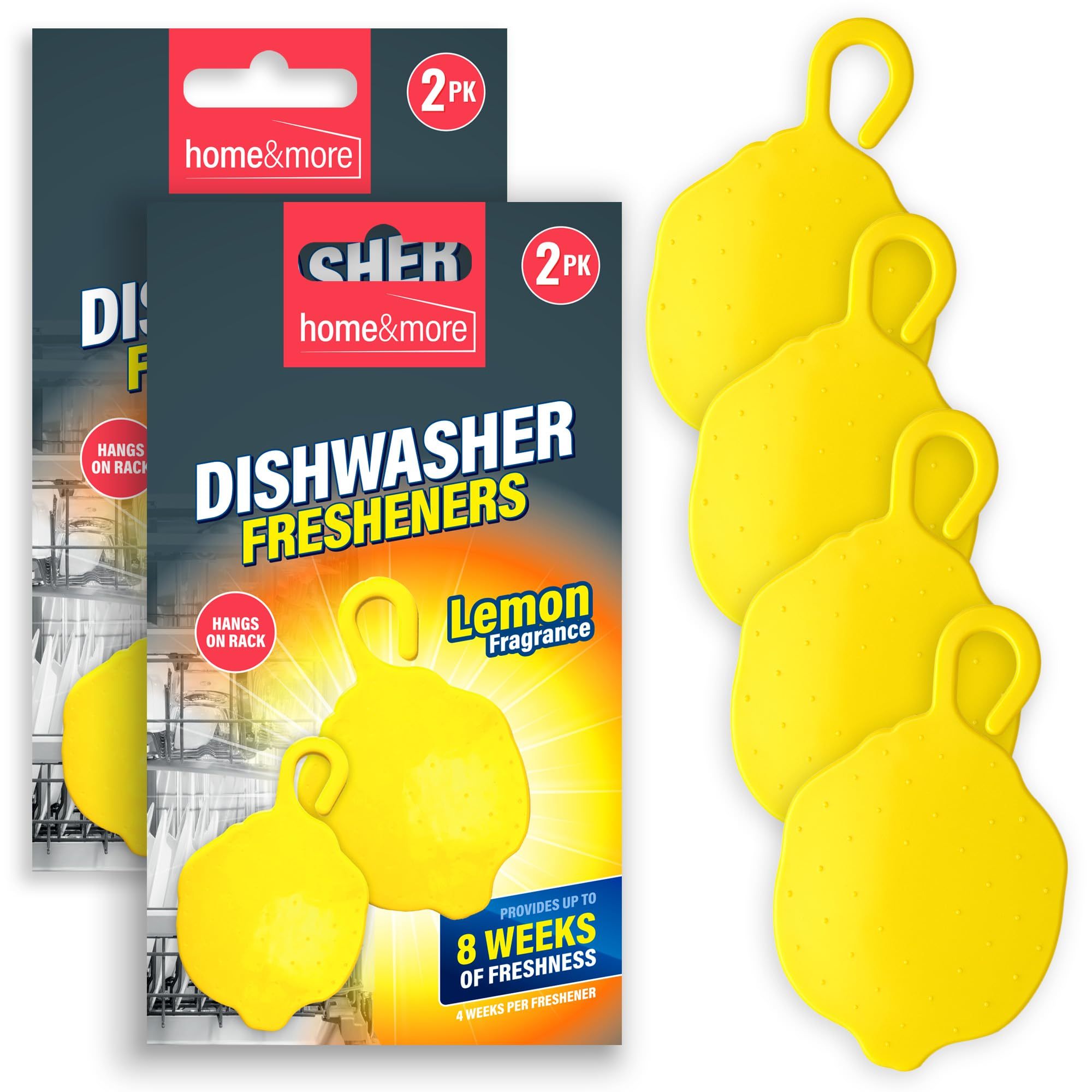4 pack dishwasher freshener hanging lemon scent odour remover long lasting dishwasher deodoriser cleaner fresh smell in   with     easy to hang dishwasher odour   multipack