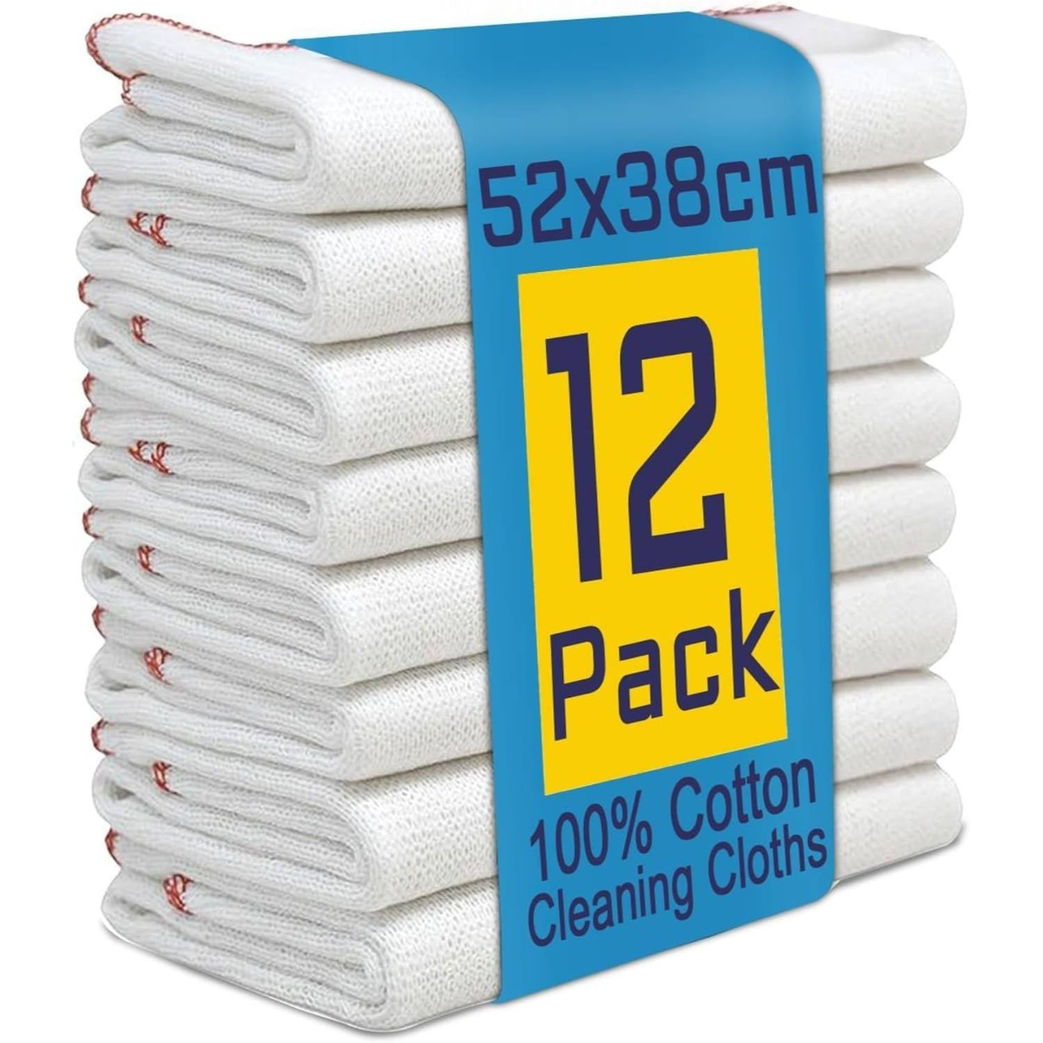 TEMU Jumbo Dish Cloths For Washing Up, Kitchen Cleaning Cloth, Tea Towels For Kitchen, Extra Large Dish Cloths For Washing Up, Absorbent White