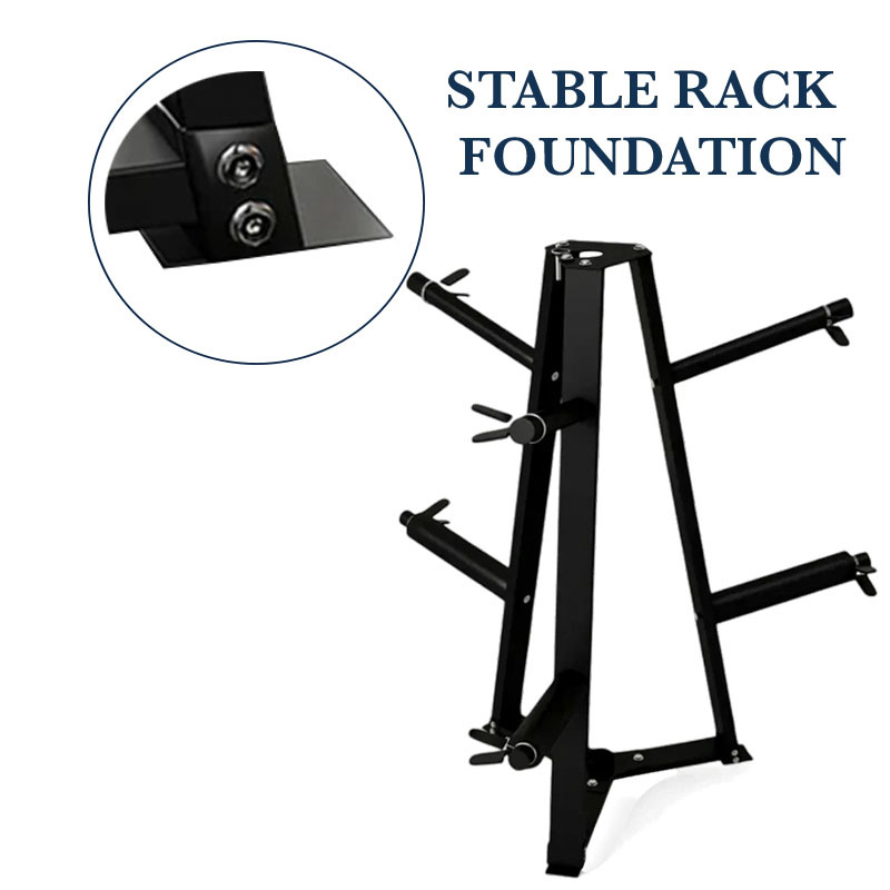 Weight Plate with Storage Rack and 150kg Tri Grip Plates