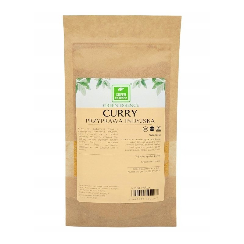 INDIAN CURRY 100g - aromatic Indian spice blend, natural, chemical-free, preservative-free, for meats, vegetables, sauces, rice, oriental Indian cuisine, universal spice, aromatic spice mix, traditional Indian flavor, additive-free curry, ground curry for Indian dishes, soups, stews, marinades, vegetarian dishes, vegan dishes, herbs and spices for cooking, curry powder