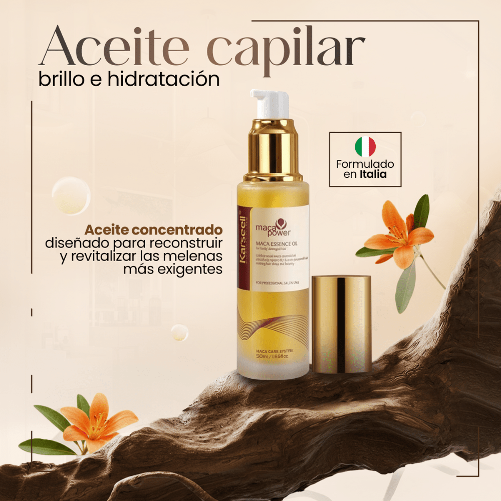 MACA CARE SYSTEM Serum za kosu s arganovim uljem, 50ml – Hidratantni, hranjivi, popravljači, profesionalna formula za suhu, oštećenu, obojenu, izbijeljenu kosu – Protiv kovrčanja, sjaj, mekoća, toplinska zaštita, vitamini, antioksidansi – Dnevna upotreba kod kuće ili u salonu – Intenzivni tretman za ispucale vrhove – Pogodno za sve tipove kose: ravna, kovrčava, valovita, tanka, gusta, prirodna ili tretirana – Bez sulfata, bez parabena – Lagani, mekani, nemasni miris – 50ml