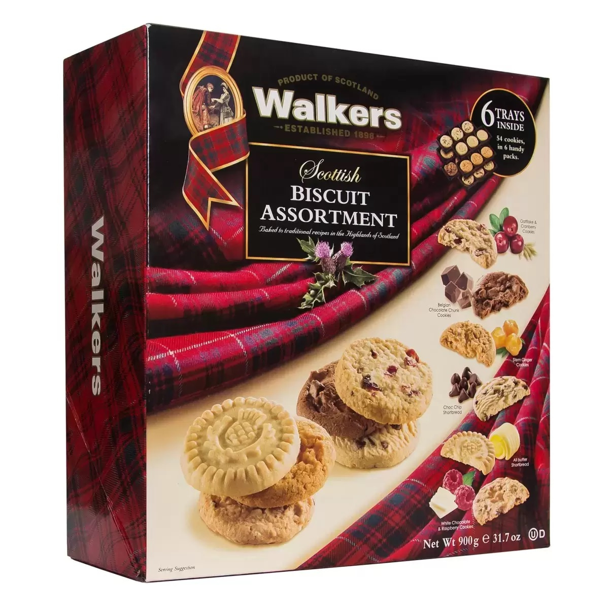 TEMU Walkers Scottish Biscuit Assortment, 900g, Best Christmas Gift.