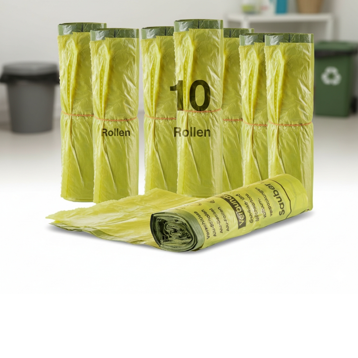 Image of Yellow Bags 130 Pieces Yellow Bags 90 (10 Rolls Of 13 Pieces)