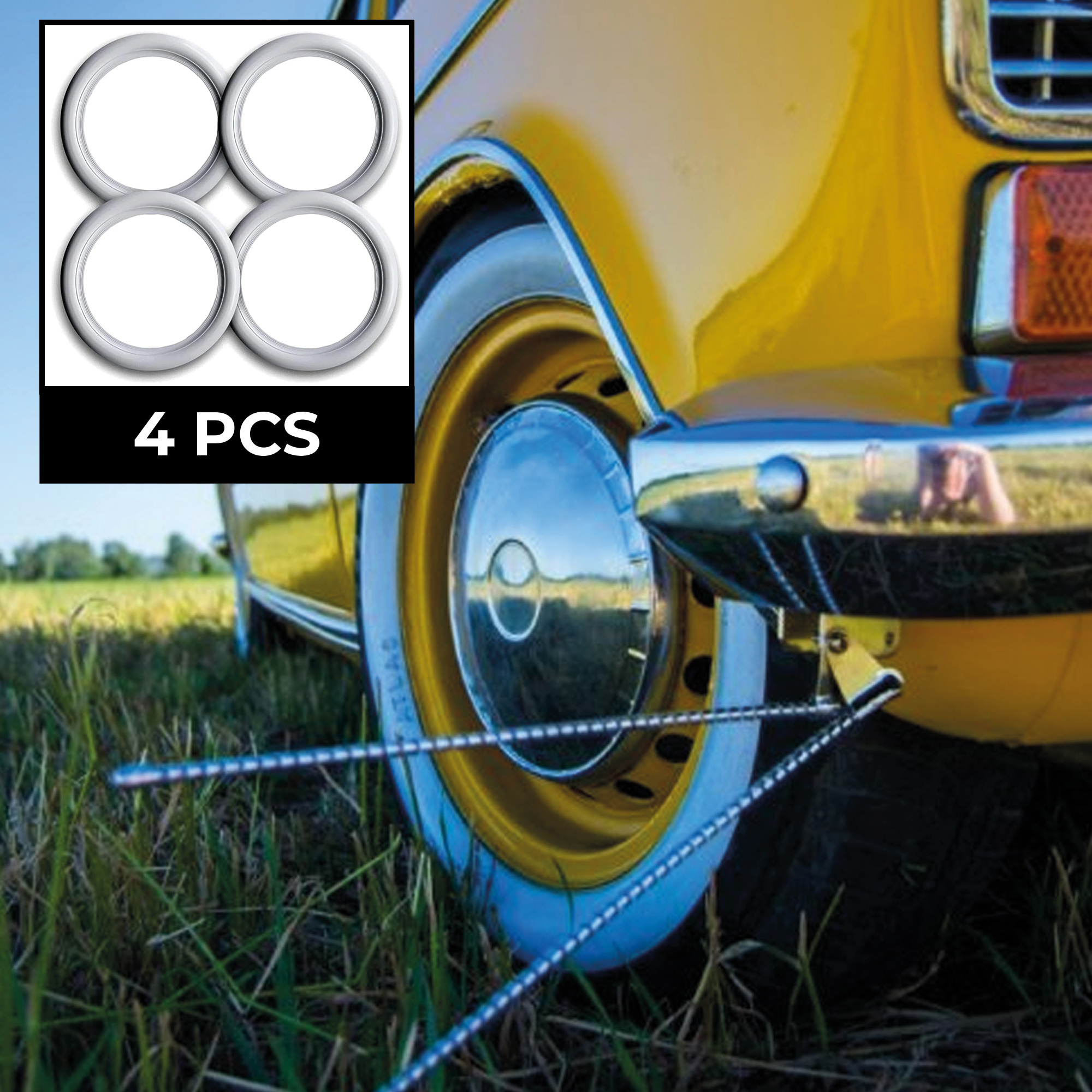 TEMU Car Wheel Tire Universal Rubber 4pcs 13