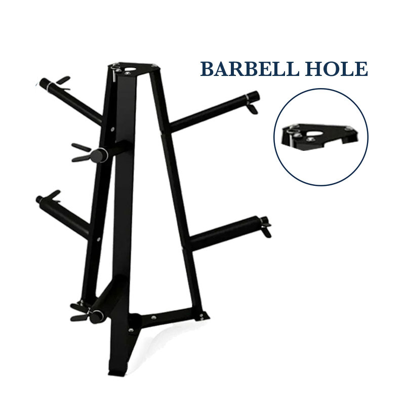 150kg Cast Iron Plates Set with Storage Rack & 5ft Barbell