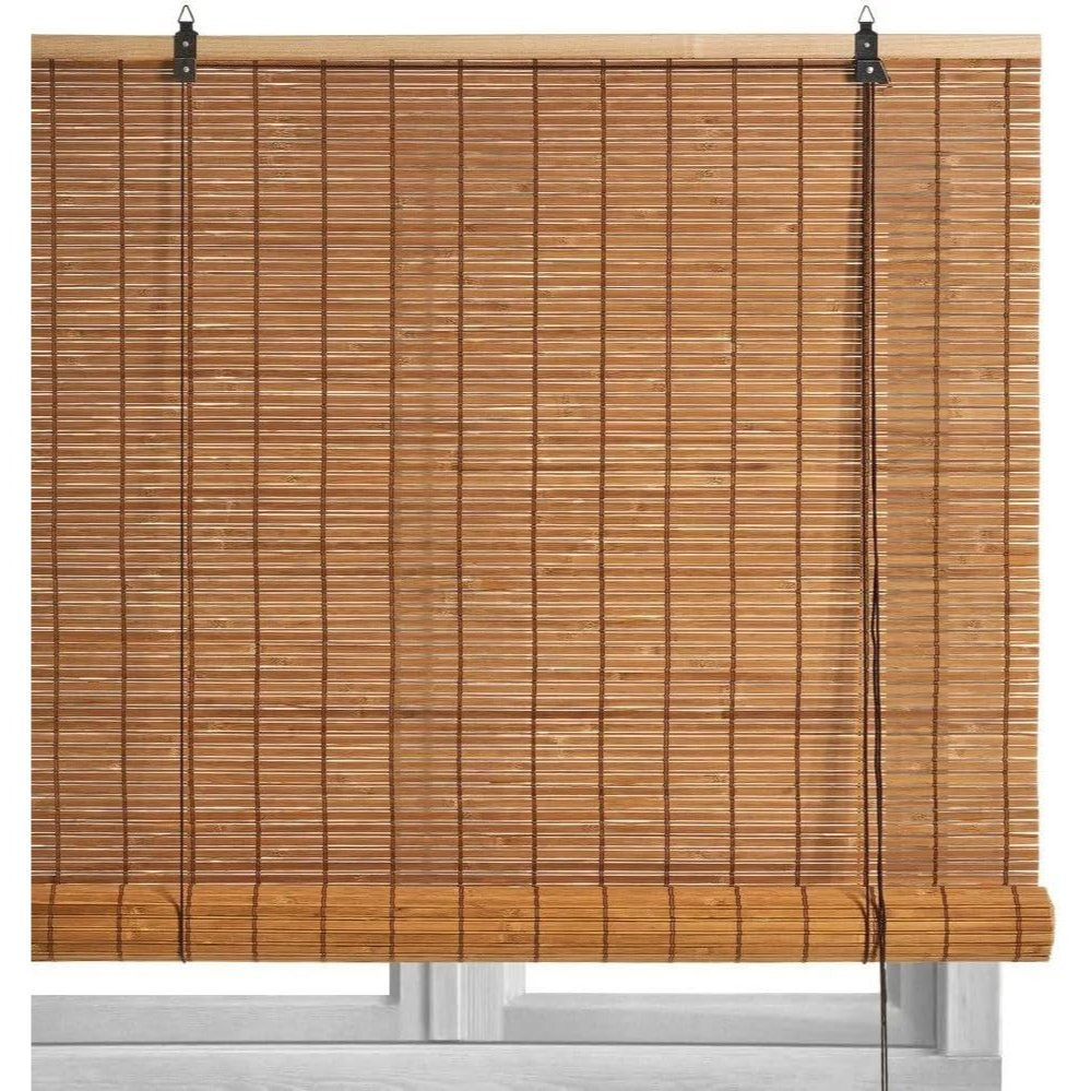 persiana enrollable de bambú natural, cortina   - largo 180 x ancho 140 x   2.5 cm