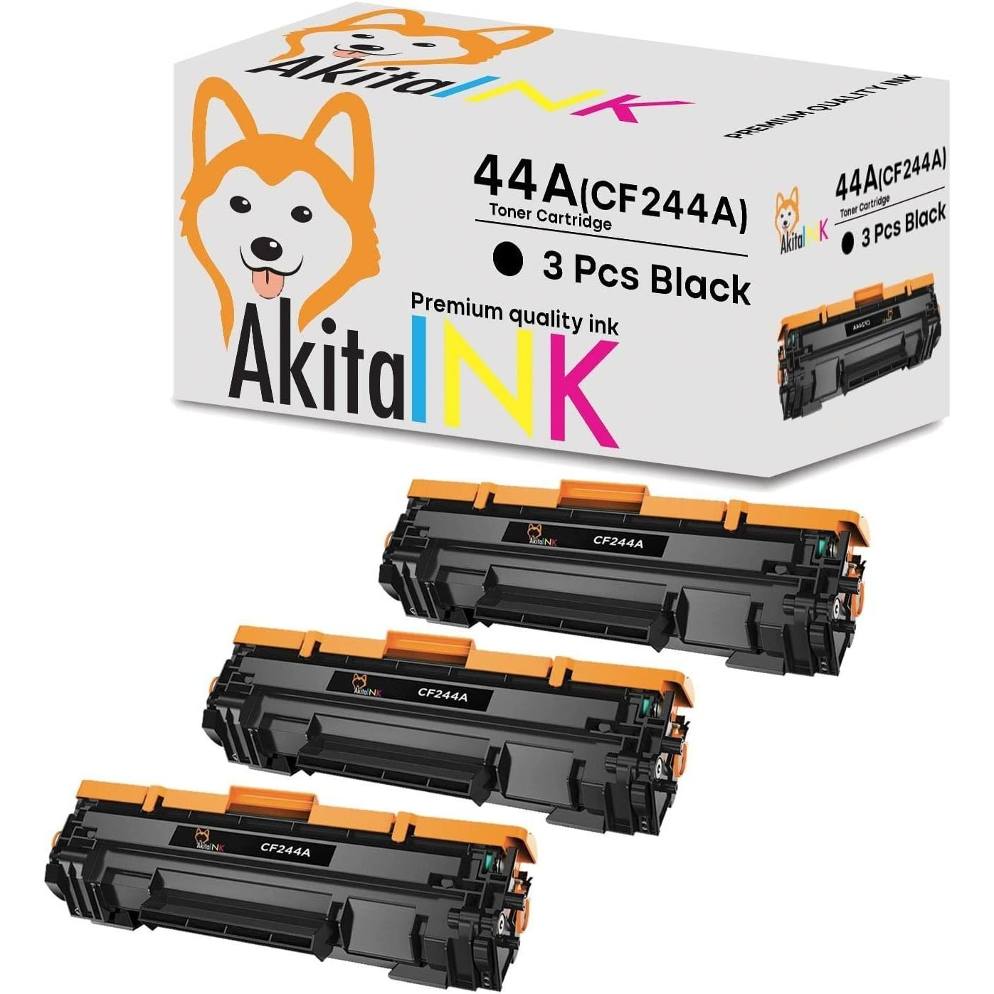 TEMU AkitaINK 3 Toner Compatibili per HP 44A CF244A 1000 Copie per HP LaserJet Pro M15 M15a M15w M16 M16a M16w M17 M17w, HP LaserJet Pro MFP M28 M28a