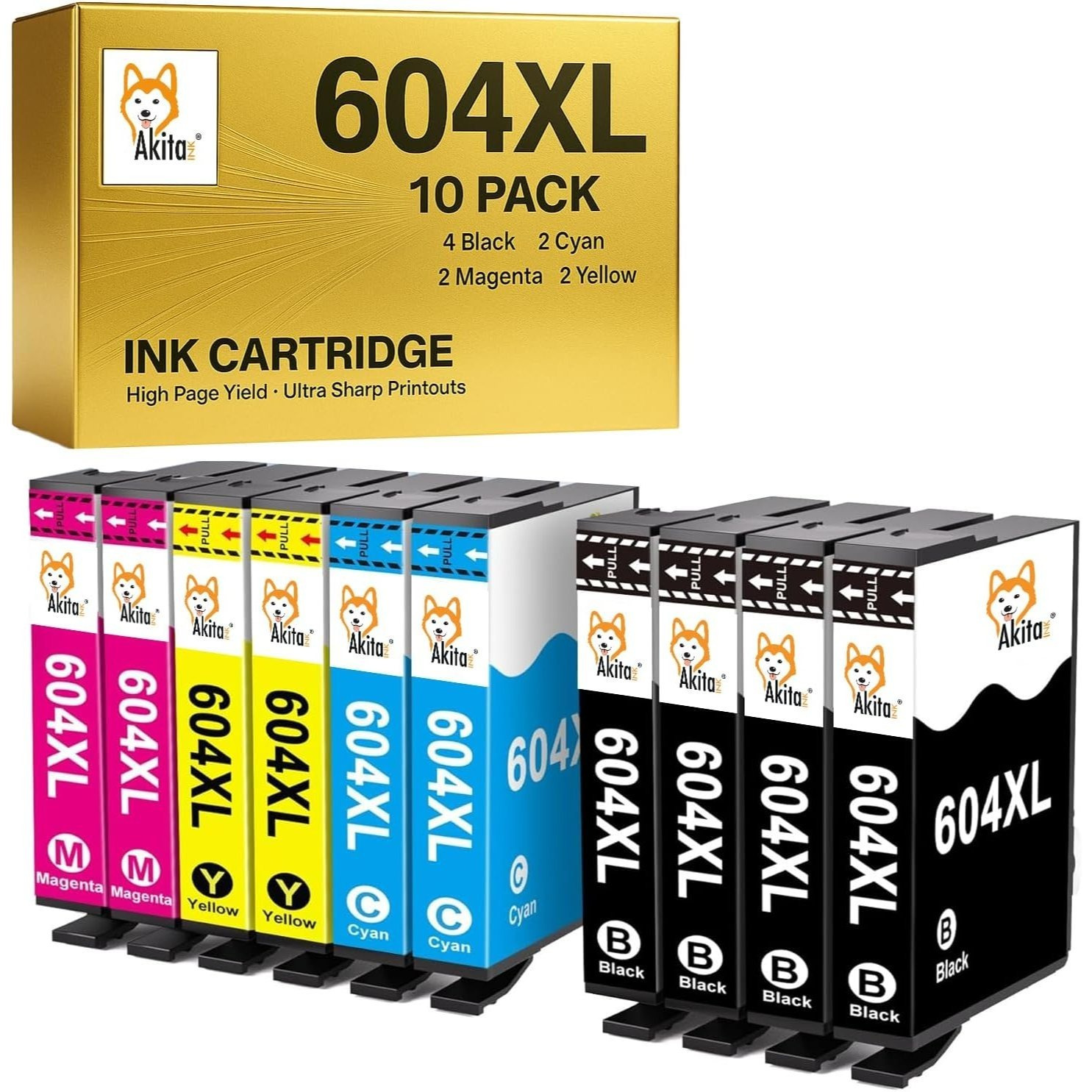 TEMU AKITAInk - 604XL di Compatibili per Epson 604 XL per Epson XP 2200 WF 2930 per Home XP-4200 XP-3200 XP-2205 Workforce WF-2910 WF-2930 WF-2930DWF